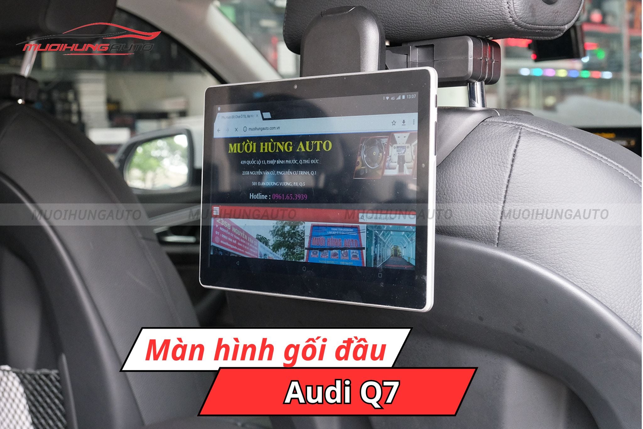 Màn hình gối đầu cho xe Audi Q7