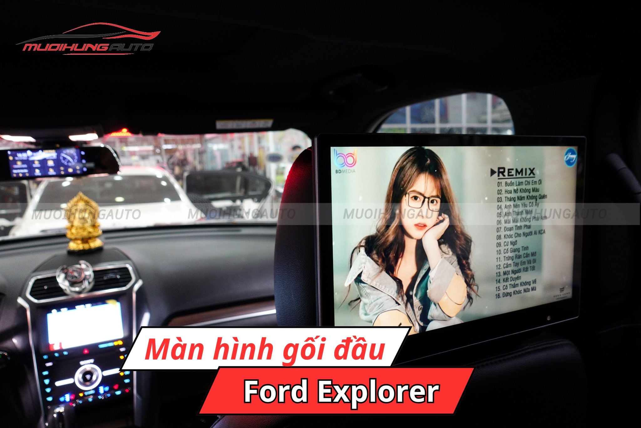 Màn hình gối đầu cho xe Ford Explorer