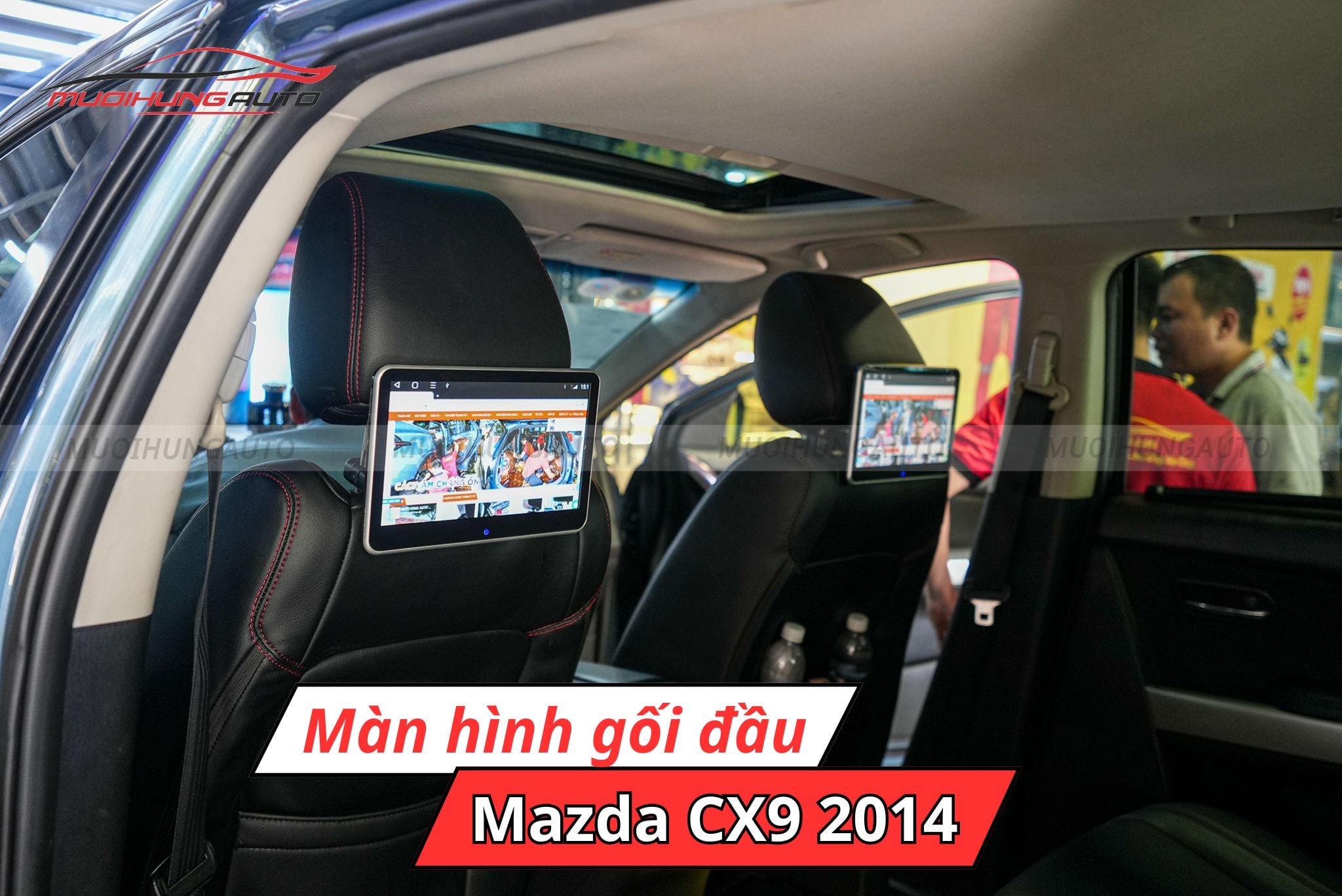 Màn hình gối đầu ghế sau ô tô Mazda CX9 2014