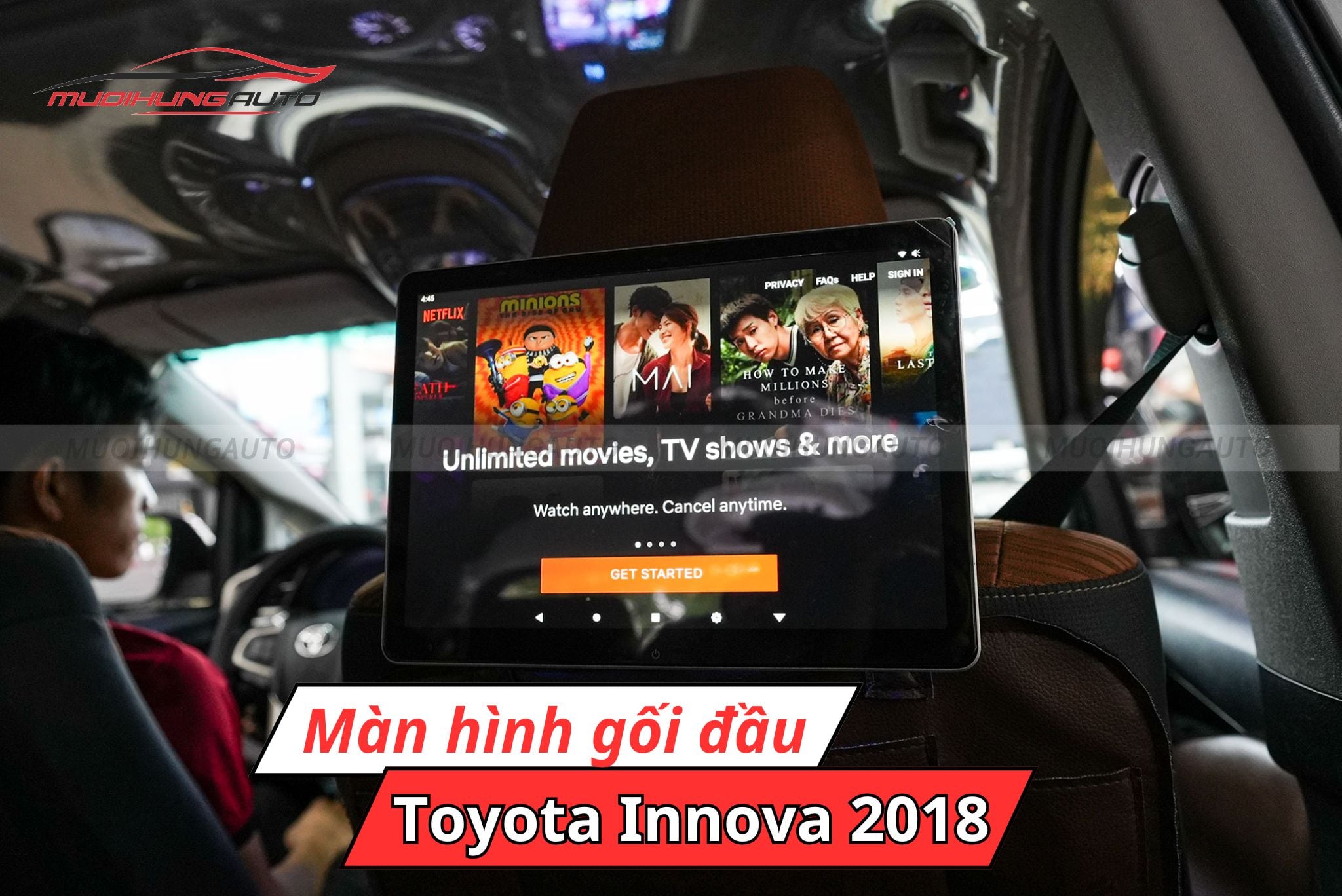 Màn hình gối đầu ghế sau ô tô Toyota Innova 2018