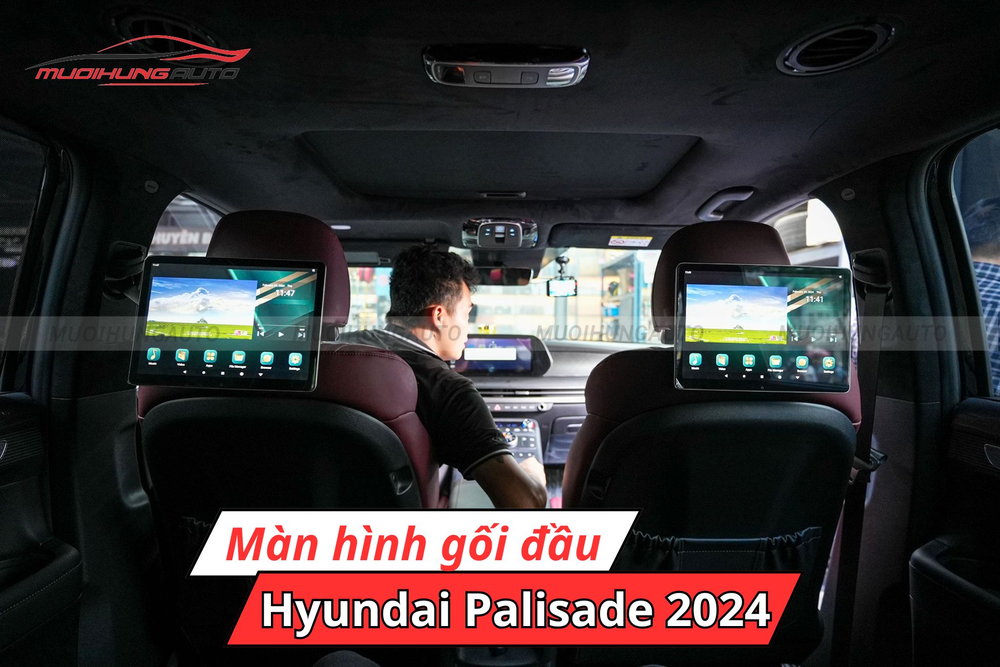 Màn hình gối đầu Hyundai Palisade 2024