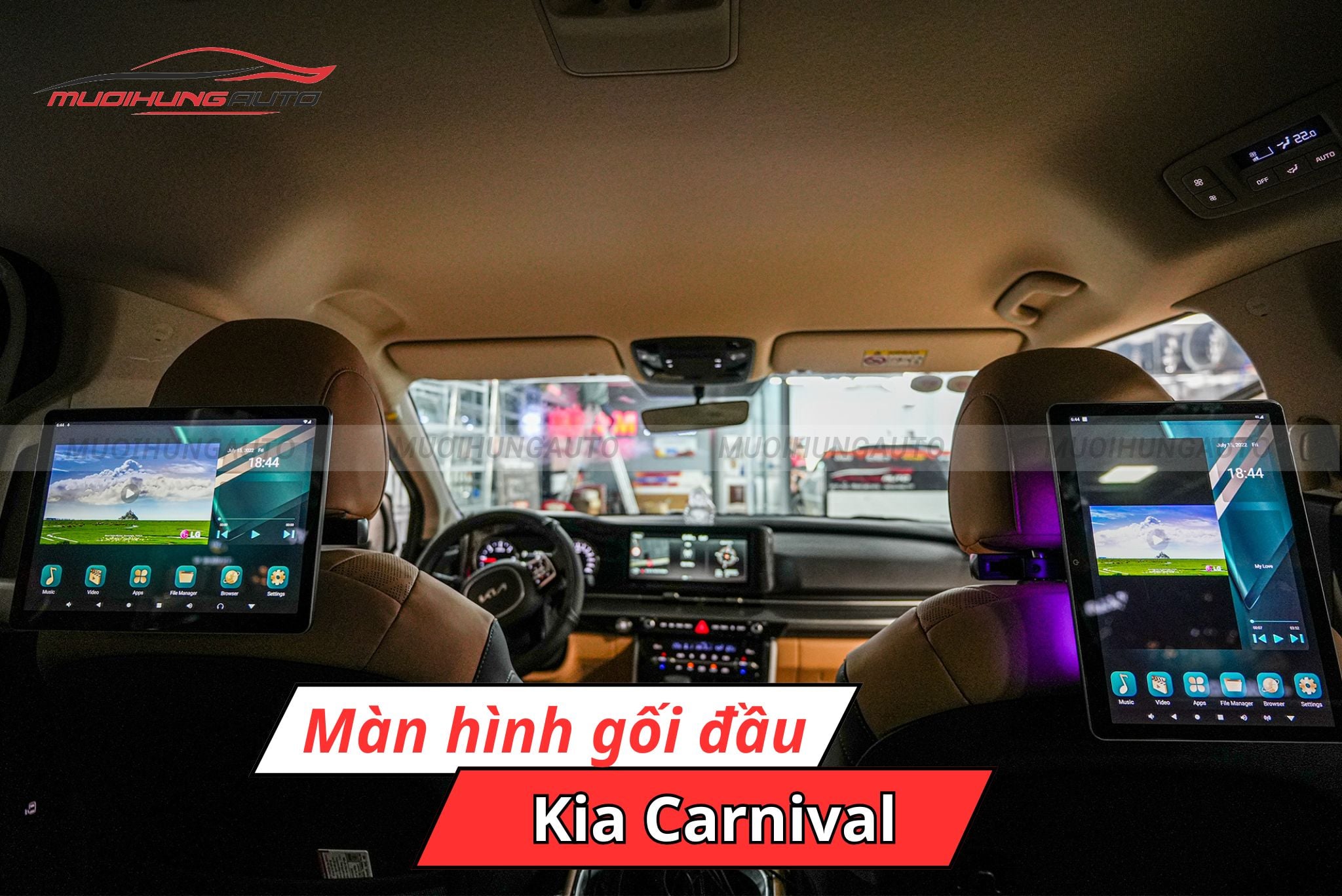 Màn hình gối đầu Kia Carnival