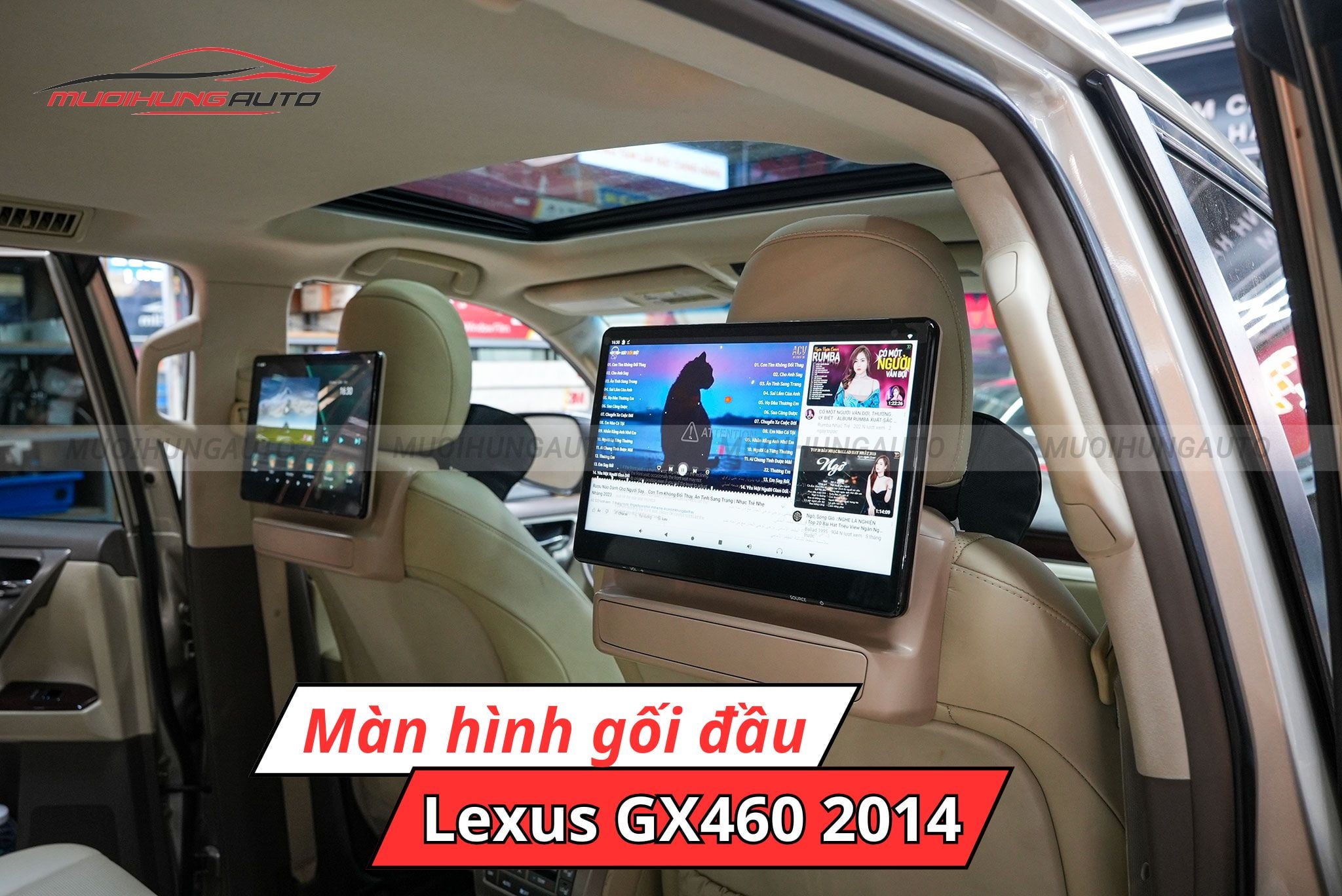 Màn hình gối đầu Lexus GX460 2014