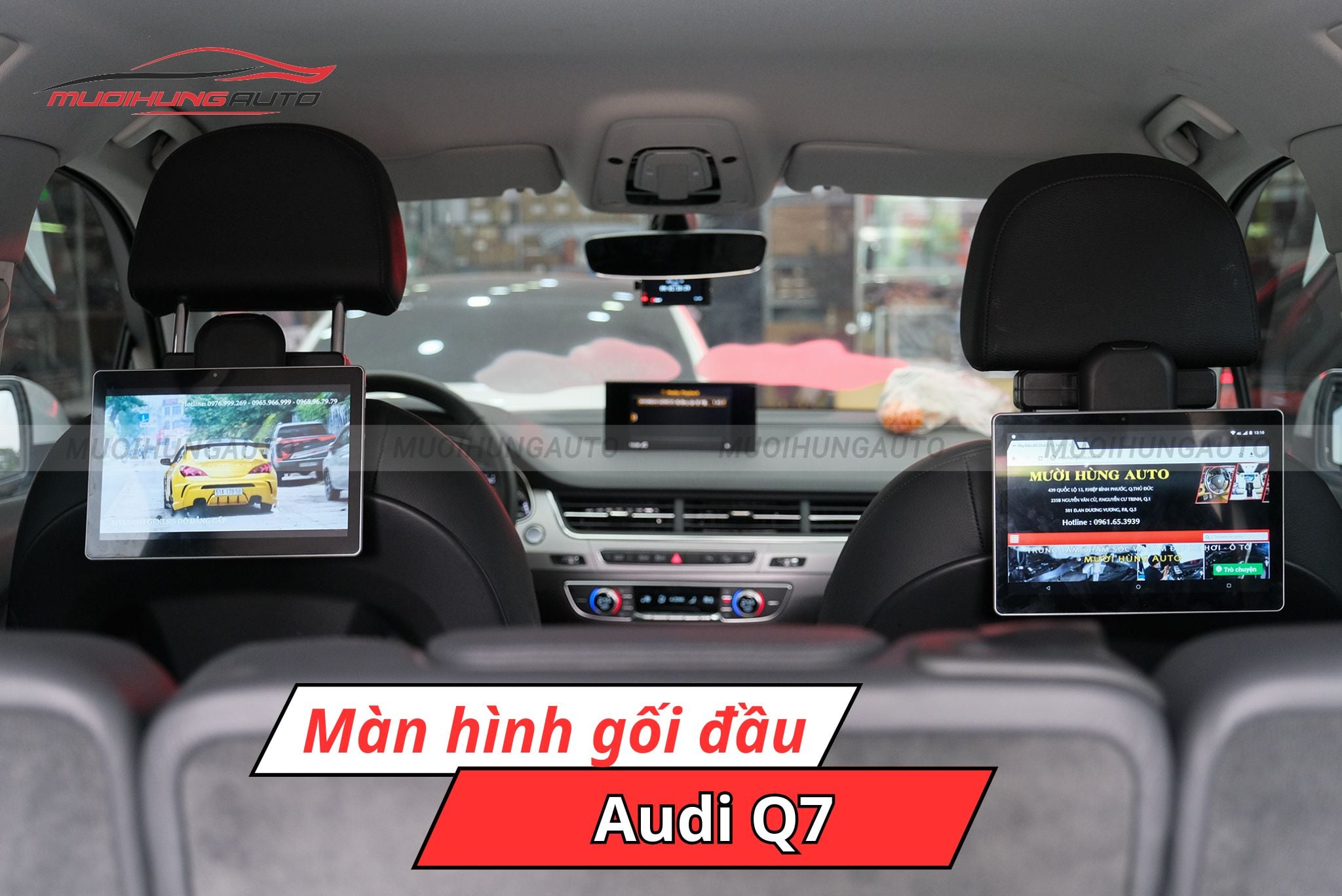 Màn hình gối đầu ô tô Audi Q7