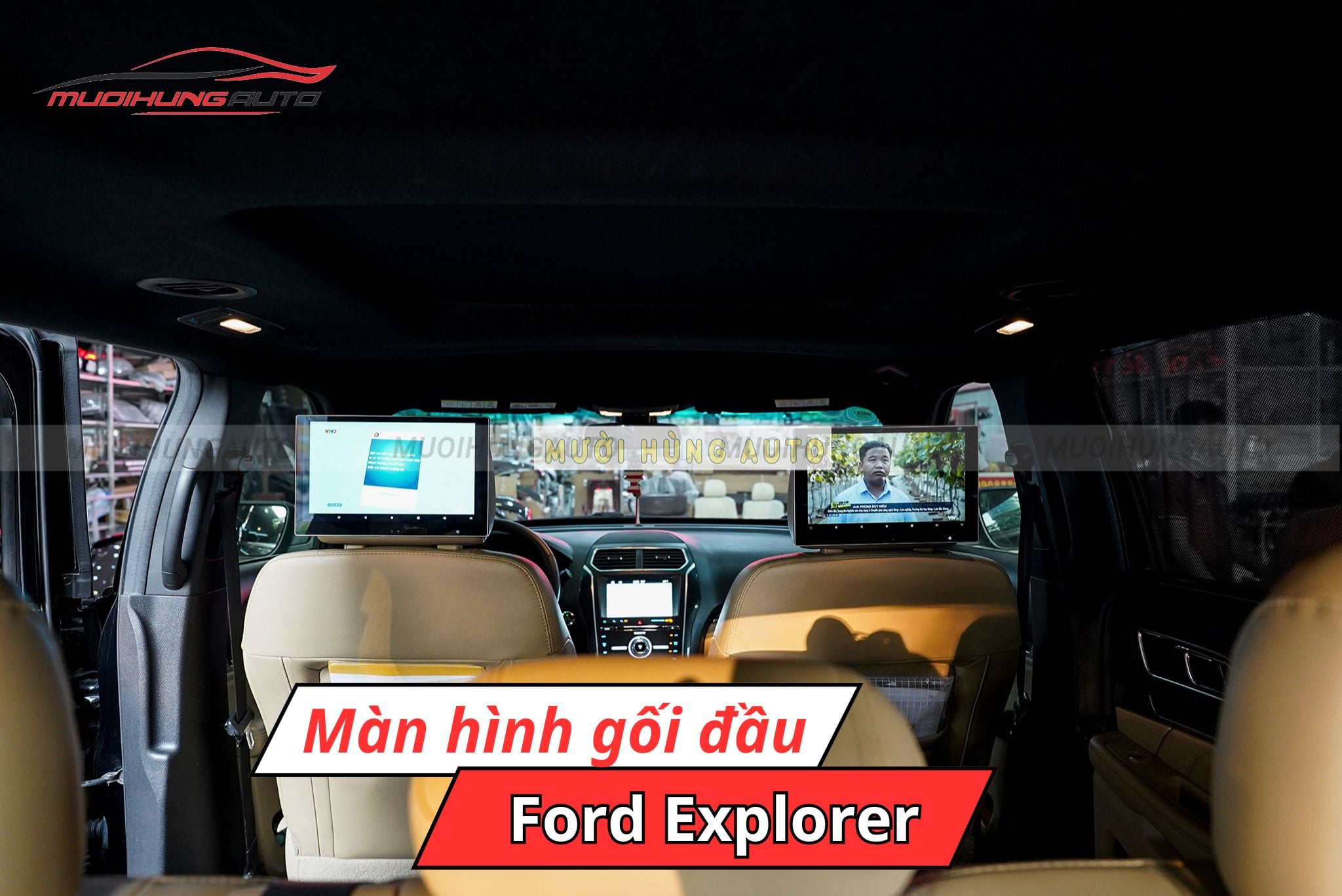 Màn hình gối đầu ô tô Ford Explorer