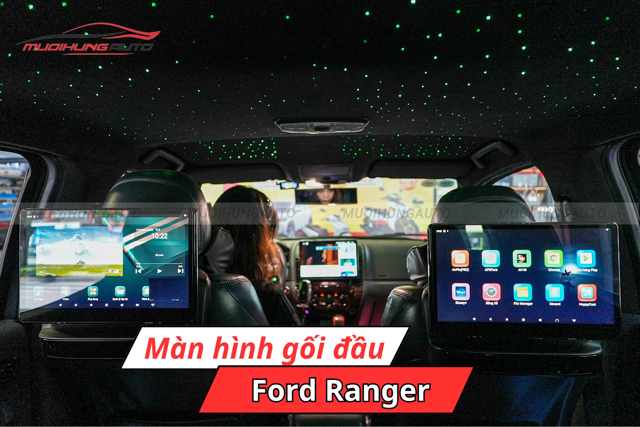 Màn hình gối đầu ô tô Ford Ranger