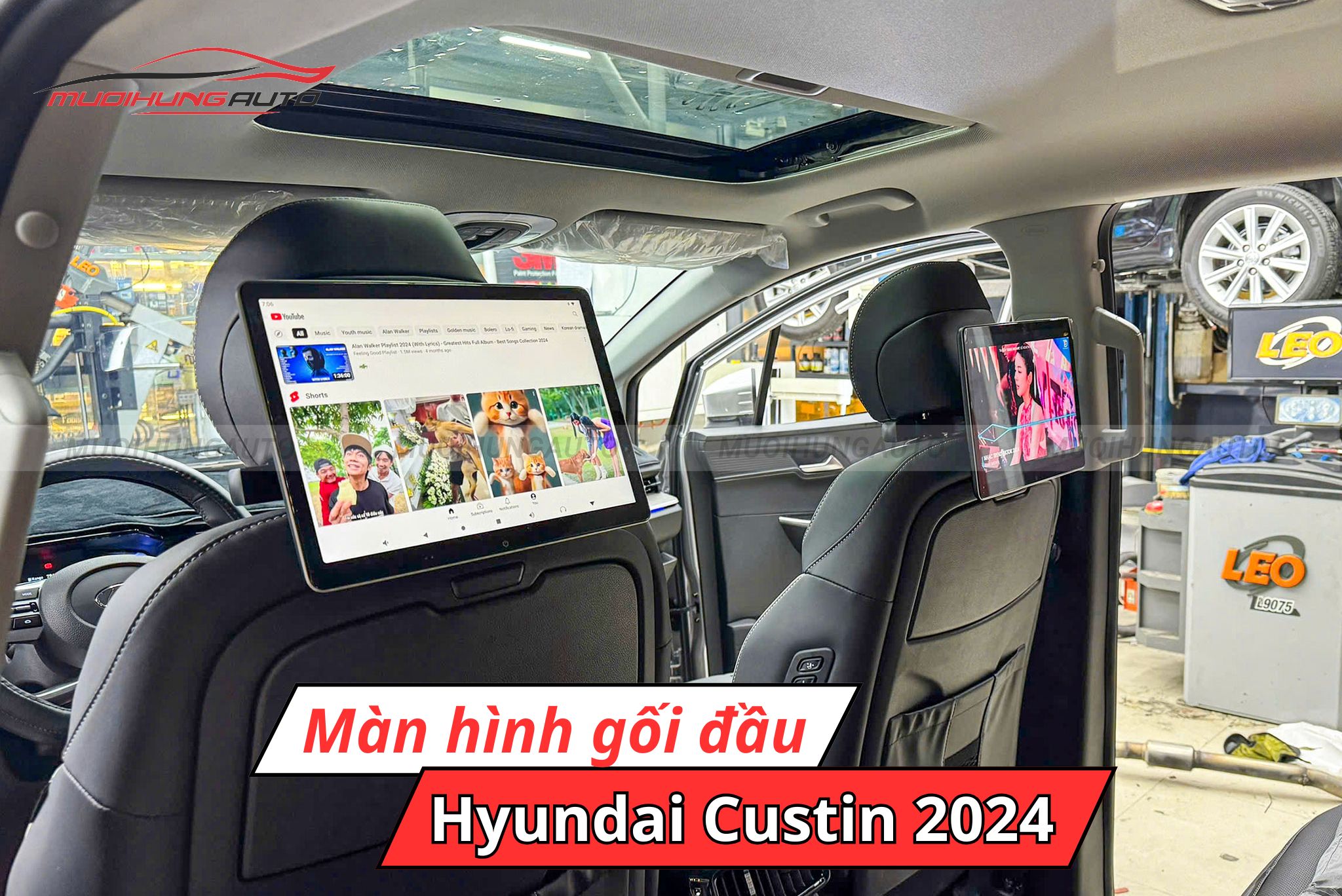 Màn hình gối đầu ô tô Hyundai Custin 2024