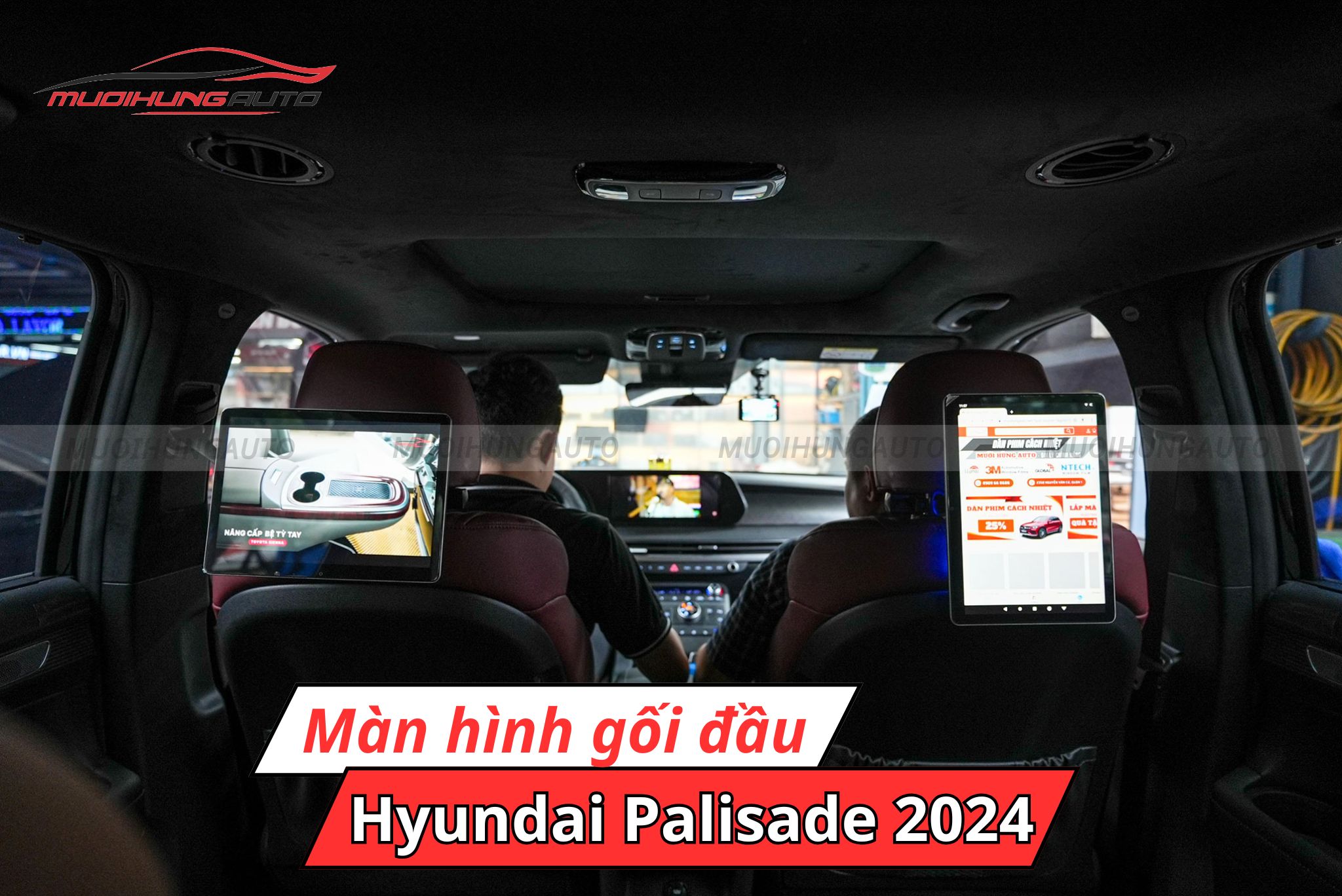 Màn hình gối đầu ô tô Hyundai Palisade 2024