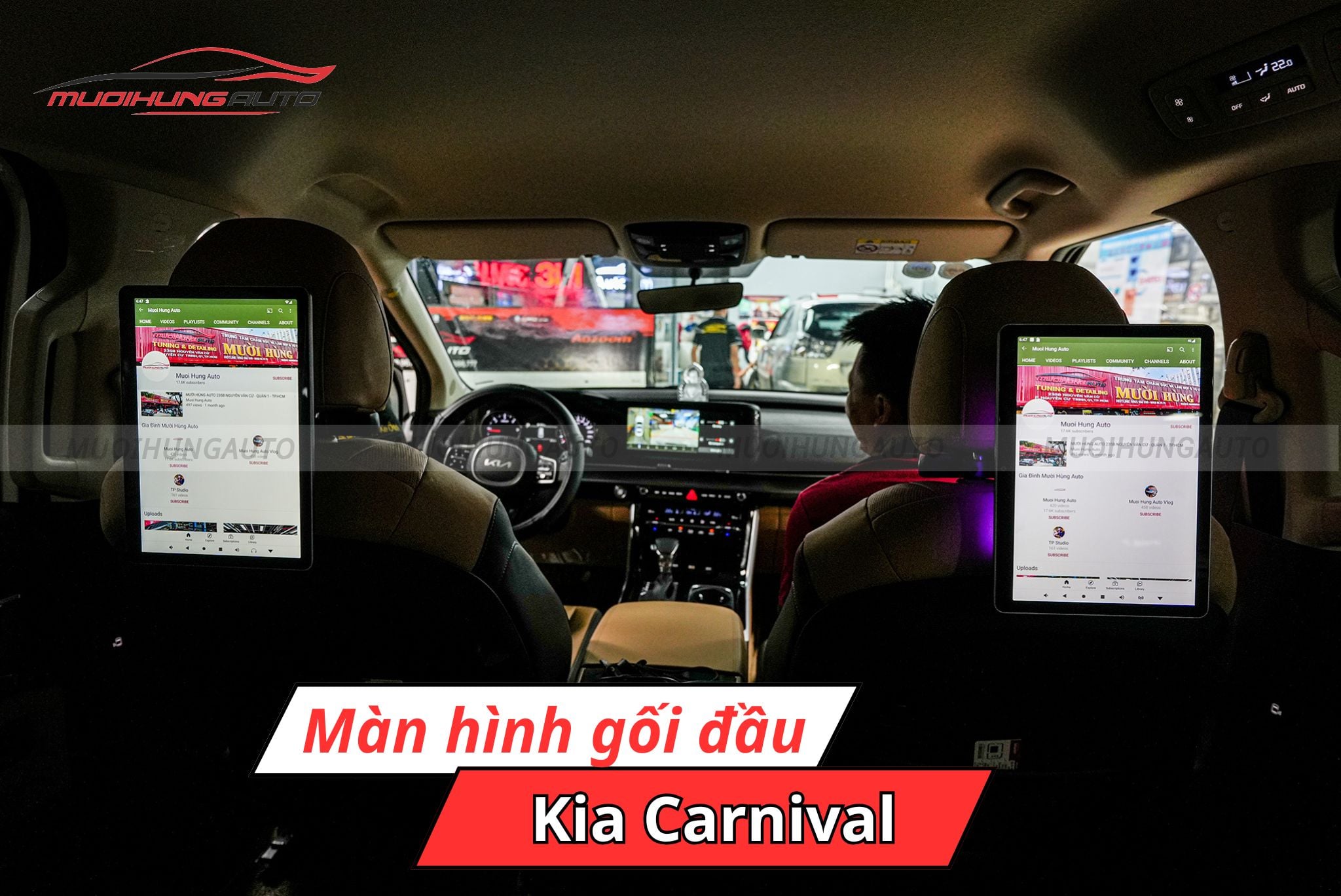 Màn hình gối đầu ô tô Kia Carnival