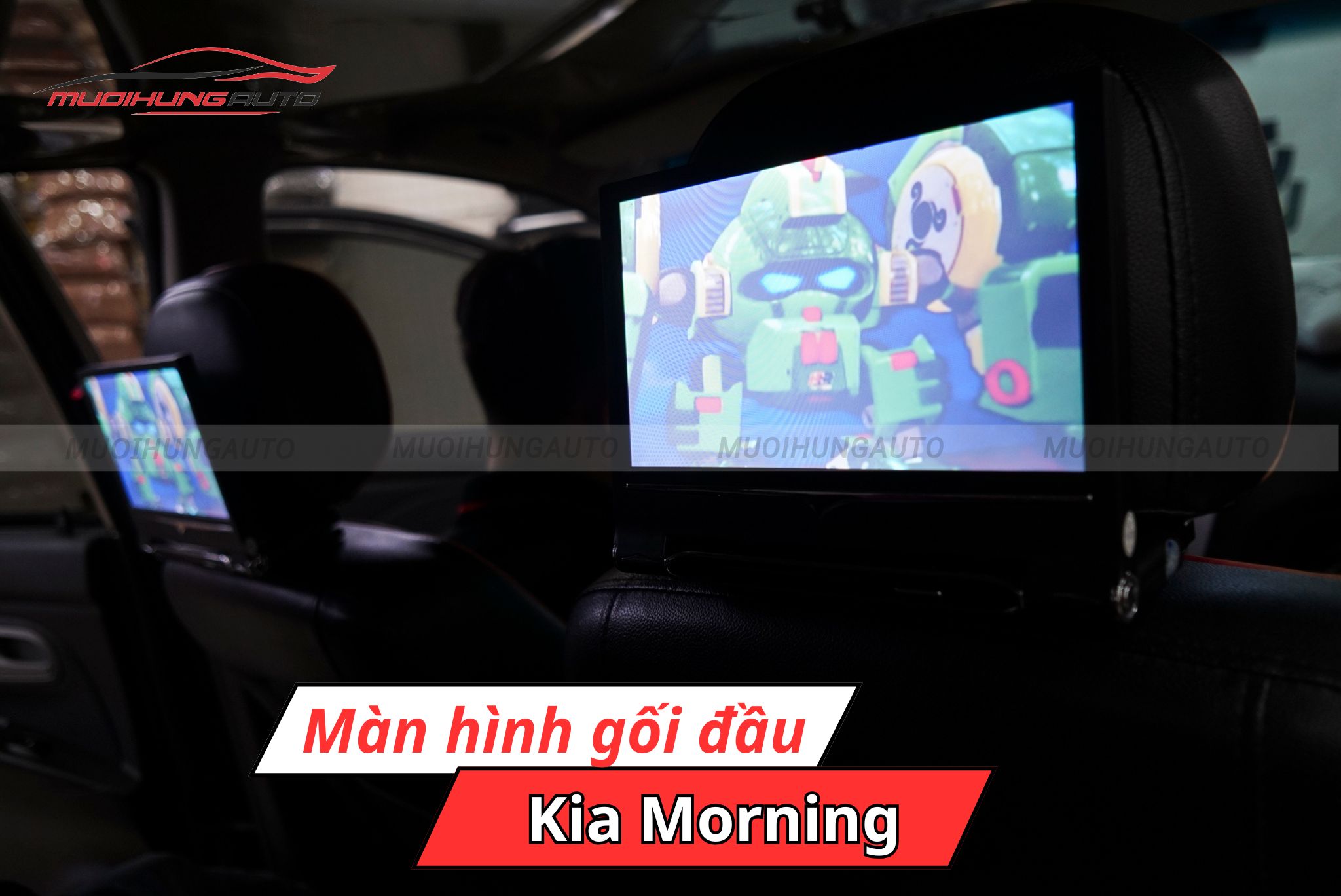 Màn hình gối đầu ô tô Kia Morning