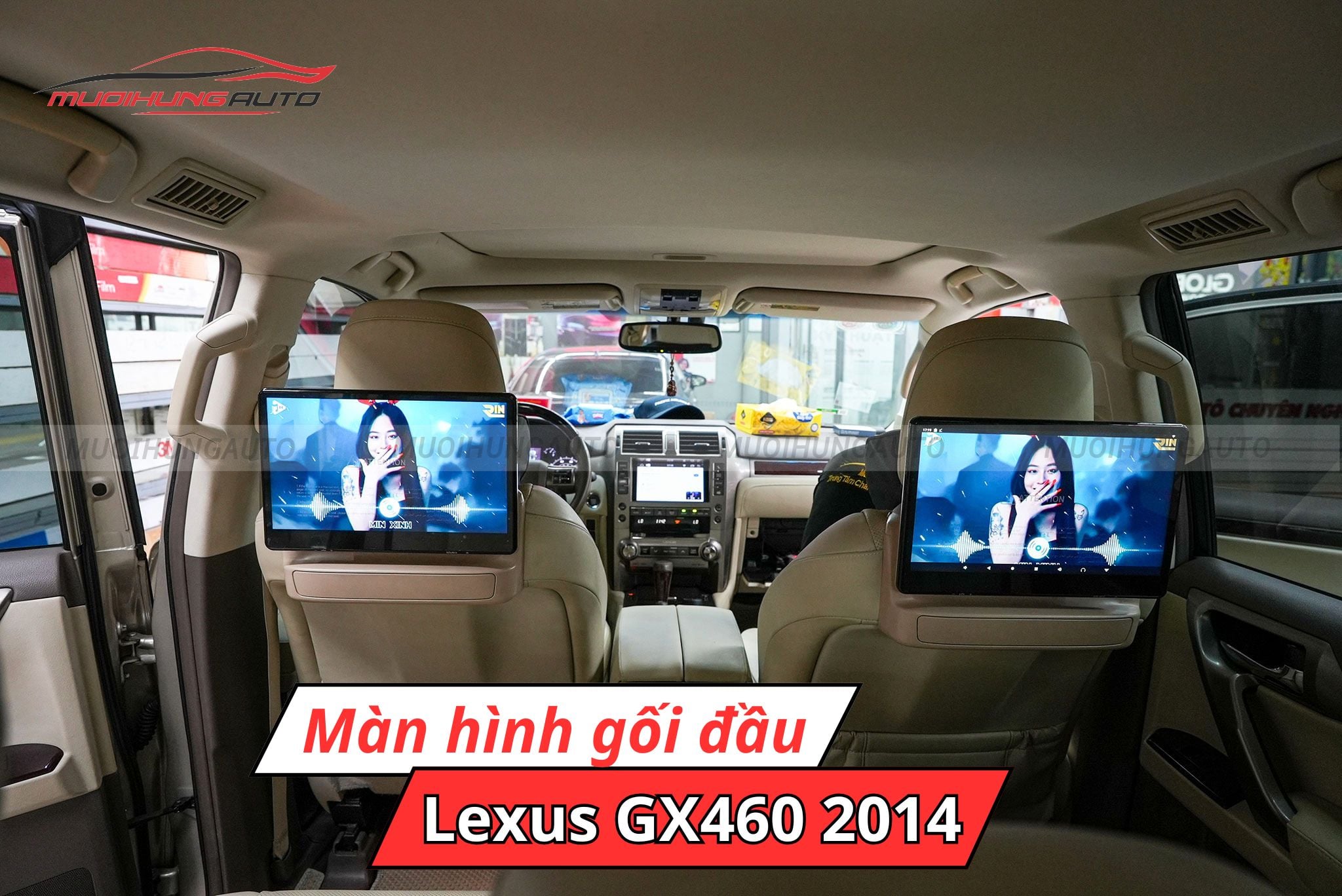 Màn hình gối đầu ô tô Lexus GX460 2014