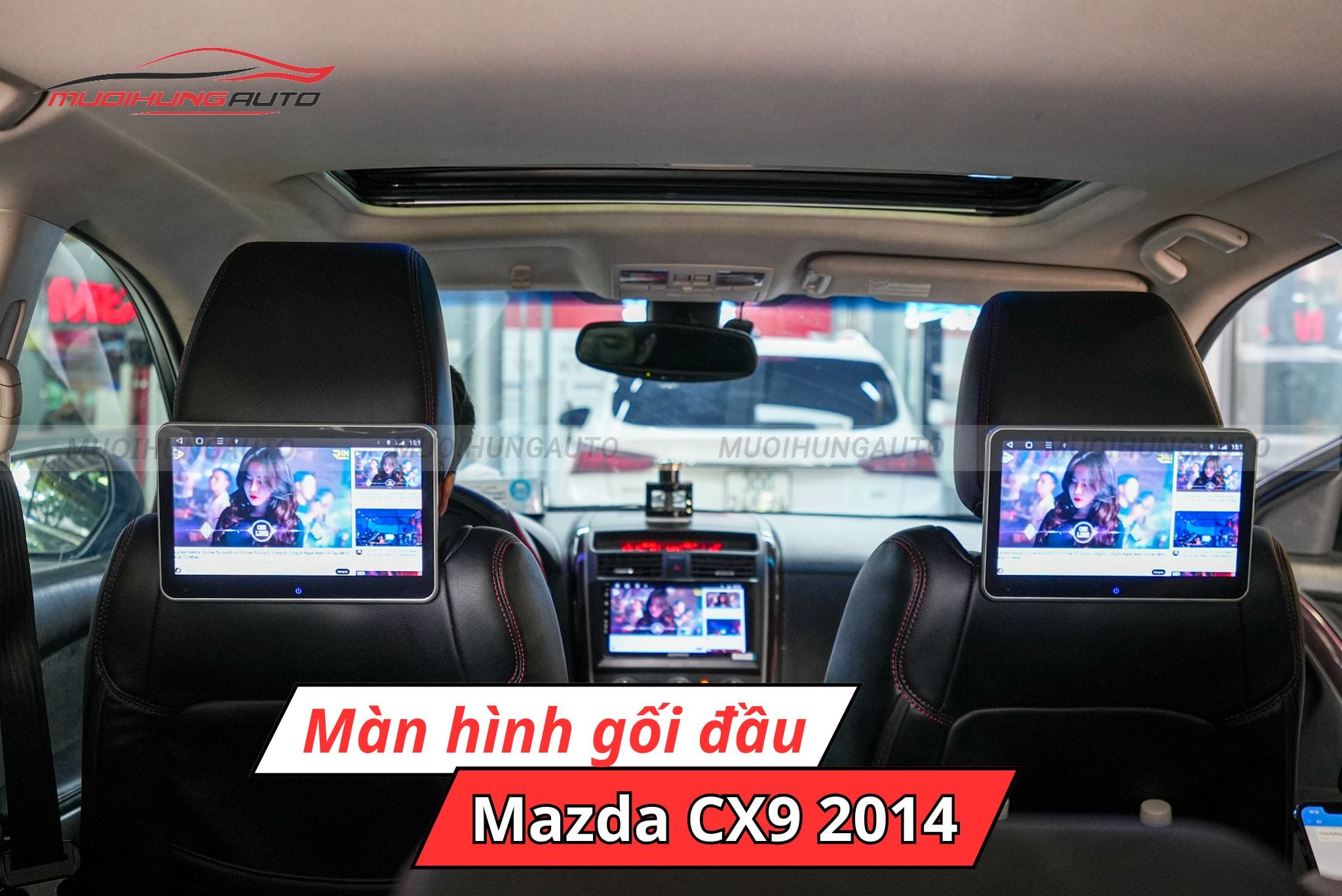 Màn hình gối đầu ô tô Mazda CX9 2014