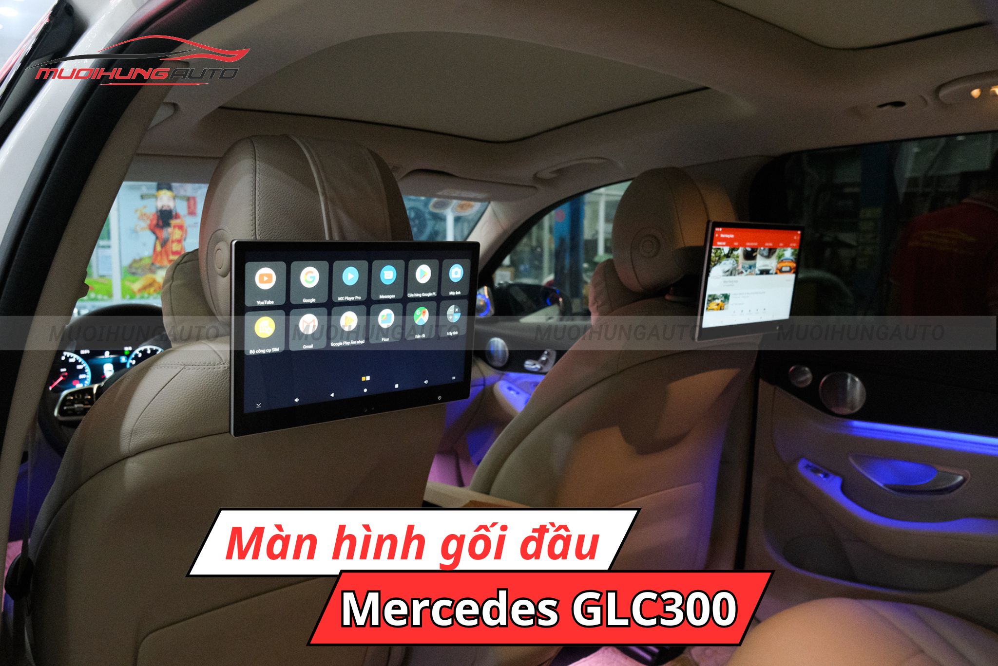Màn hình gối đầu ô tô Mercedes GLC300