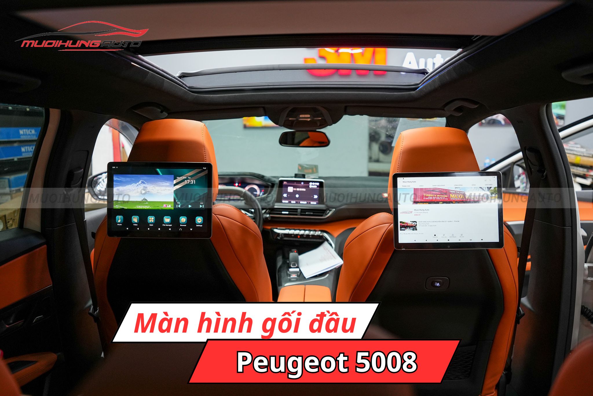 Màn hình gối đầu ô tô Peugeot 5008