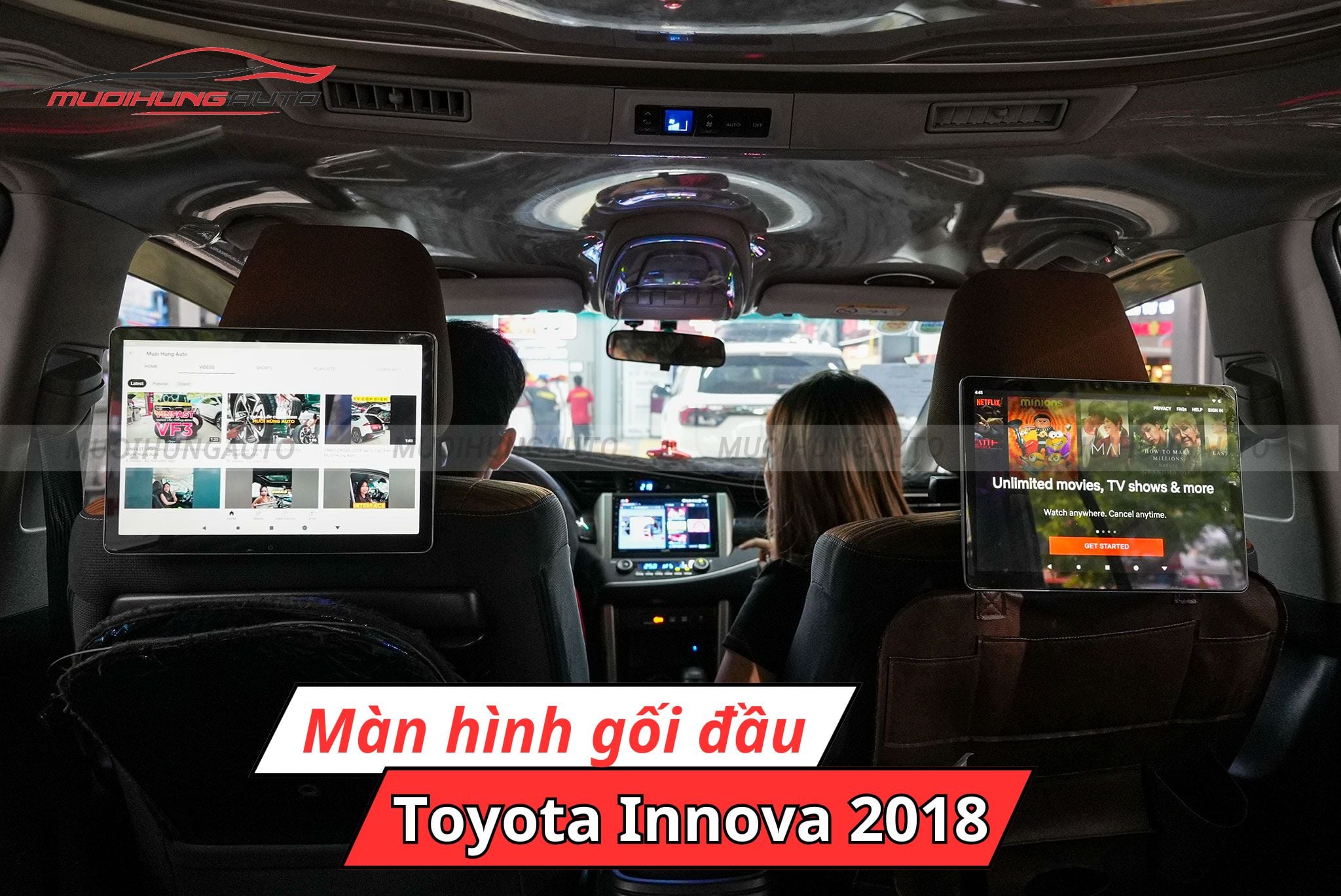 Màn hình gối đầu ô tô Toyota Innova 2018