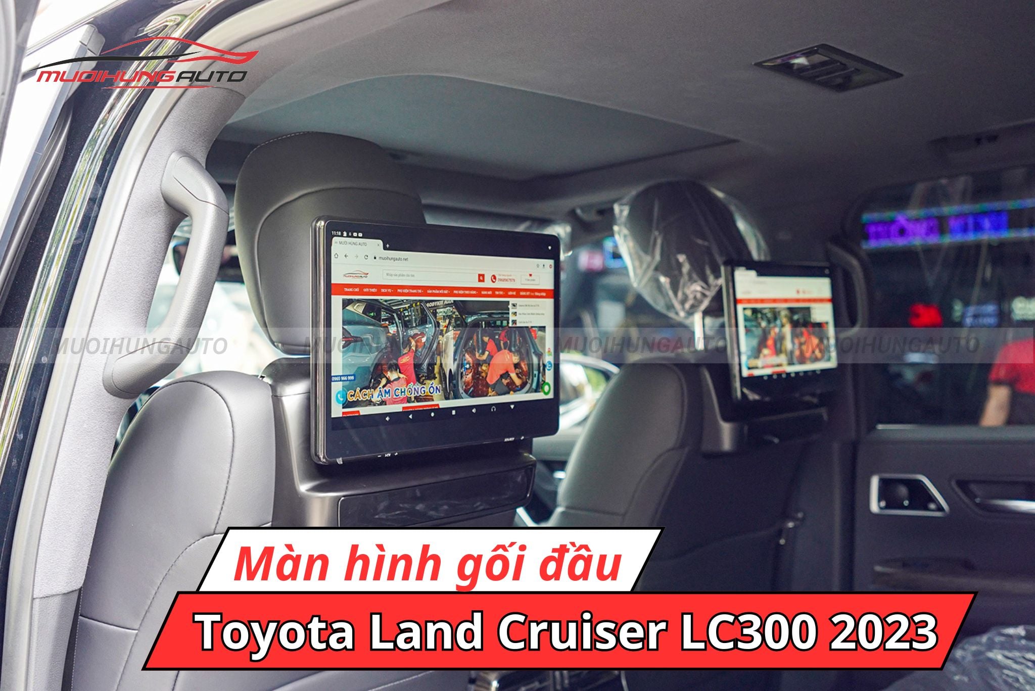 Màn hình gối đầu ô tô Toyota Land Cruiser LC300 2023