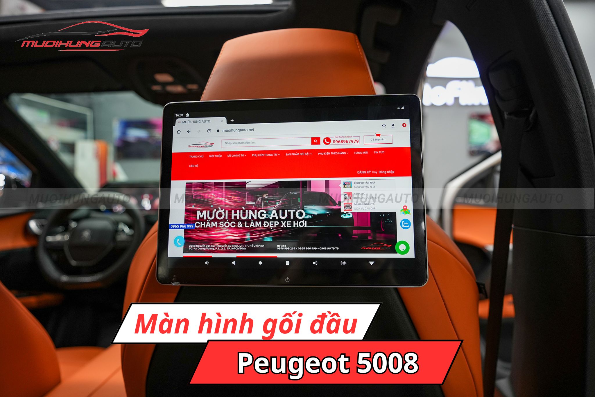 Màn hình gối đầu Peugeot 5008