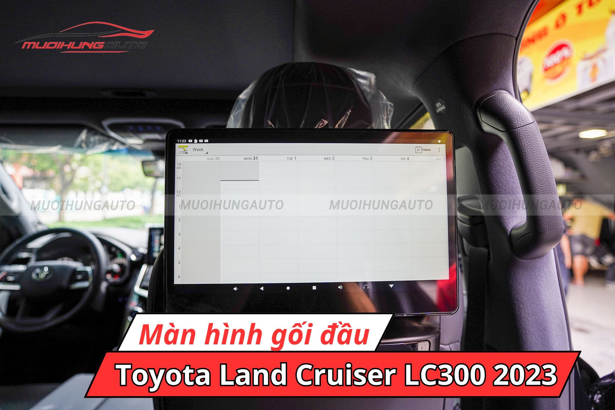 Màn hình gối đầu Toyota Land Cruiser LC300 2023