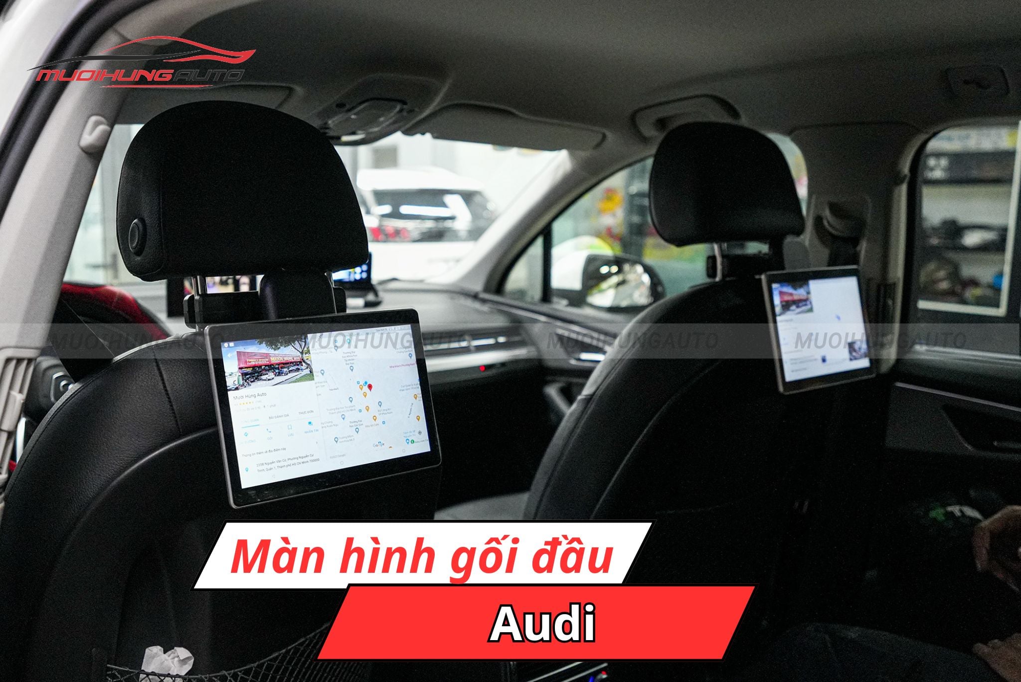 Màn hình gối đầu xe Audi