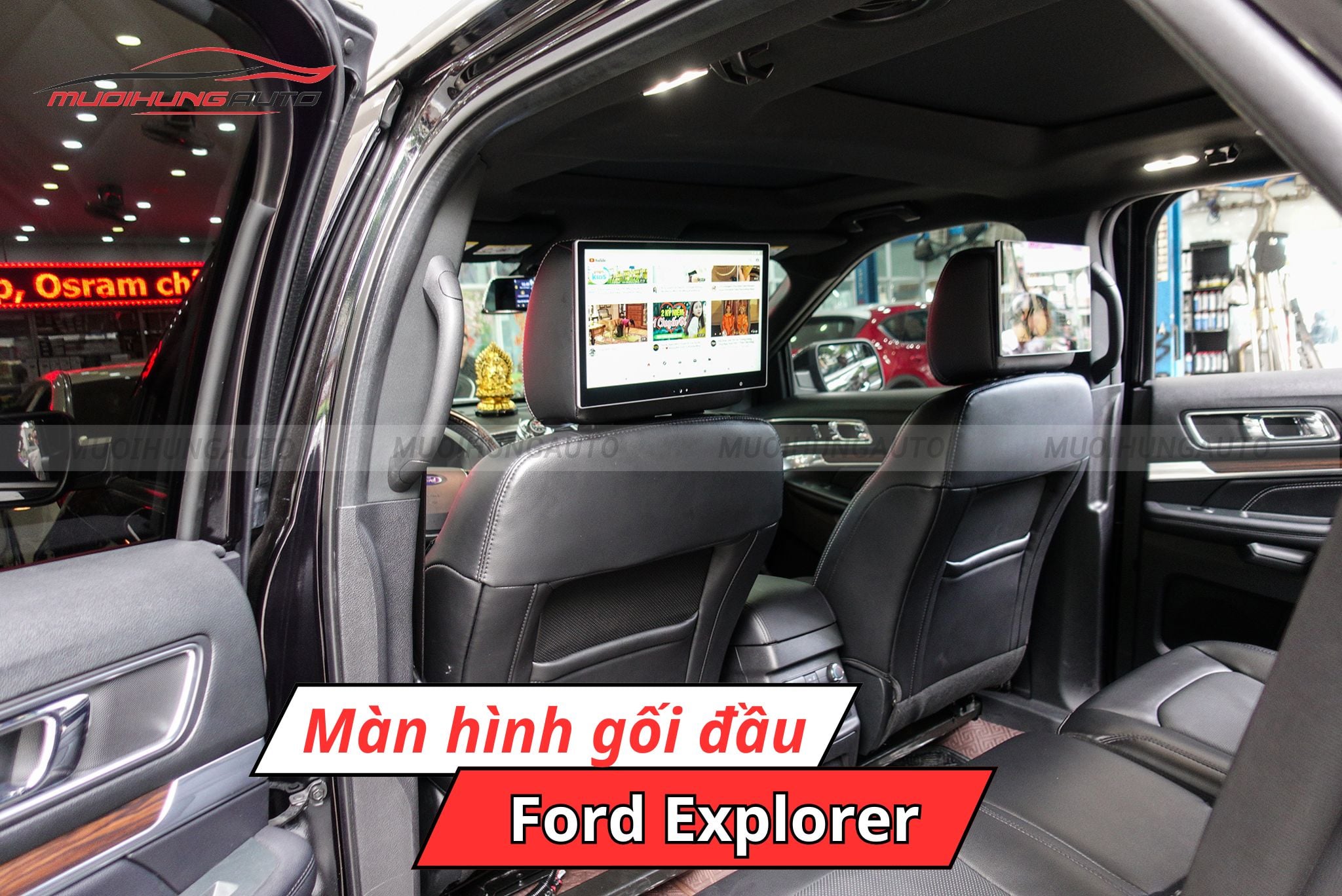 Màn hình gối đầu xe Ford Explorer