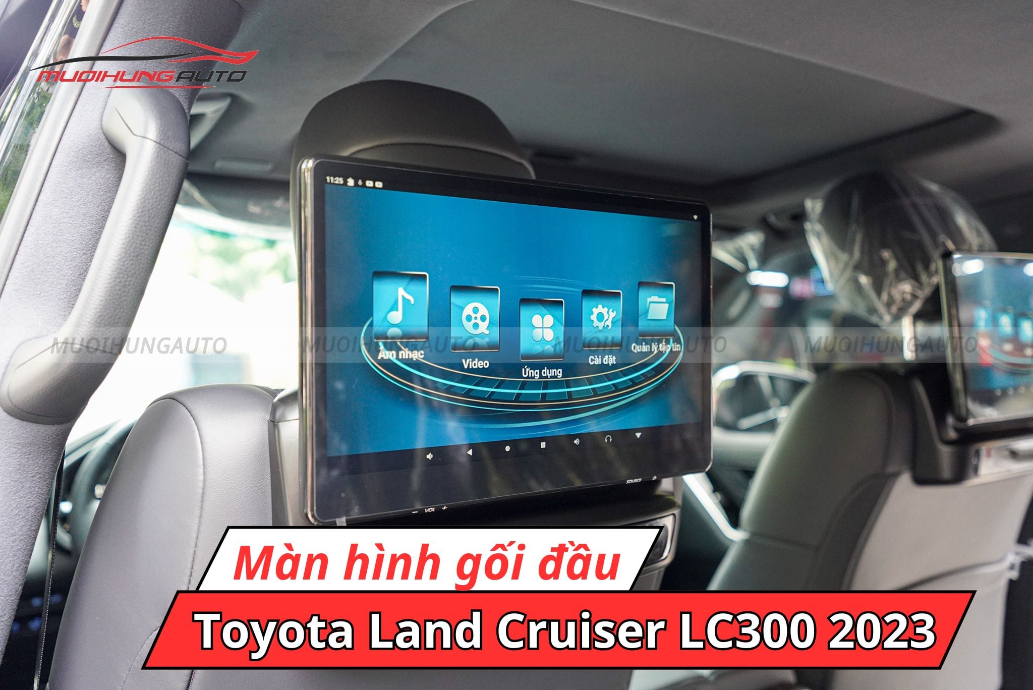 Màn hình gối đầu xe hơi Toyota Land Cruiser LC300 2023