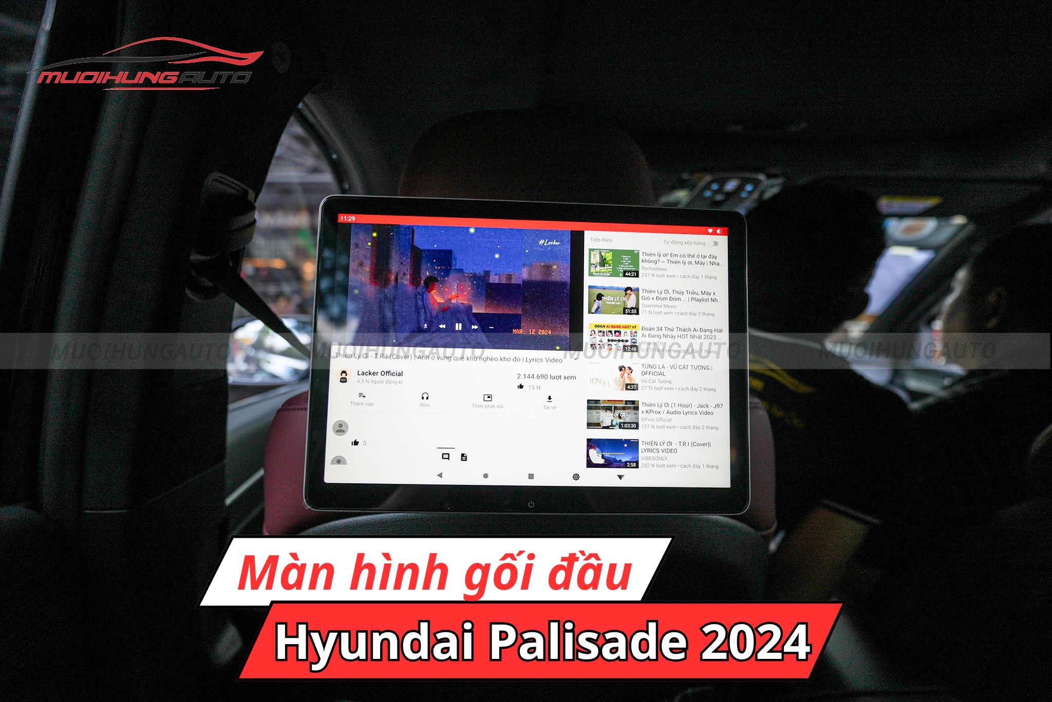 Màn hình gối đầu xe Hyundai Palisade 2024