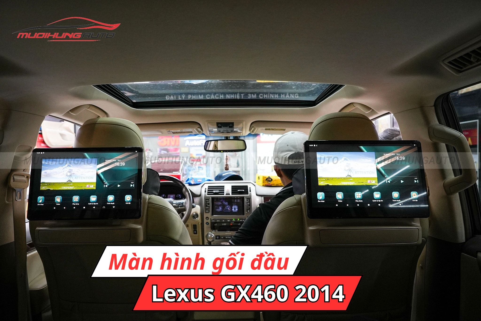 Màn hình gối đầu xe Lexus GX460 2014