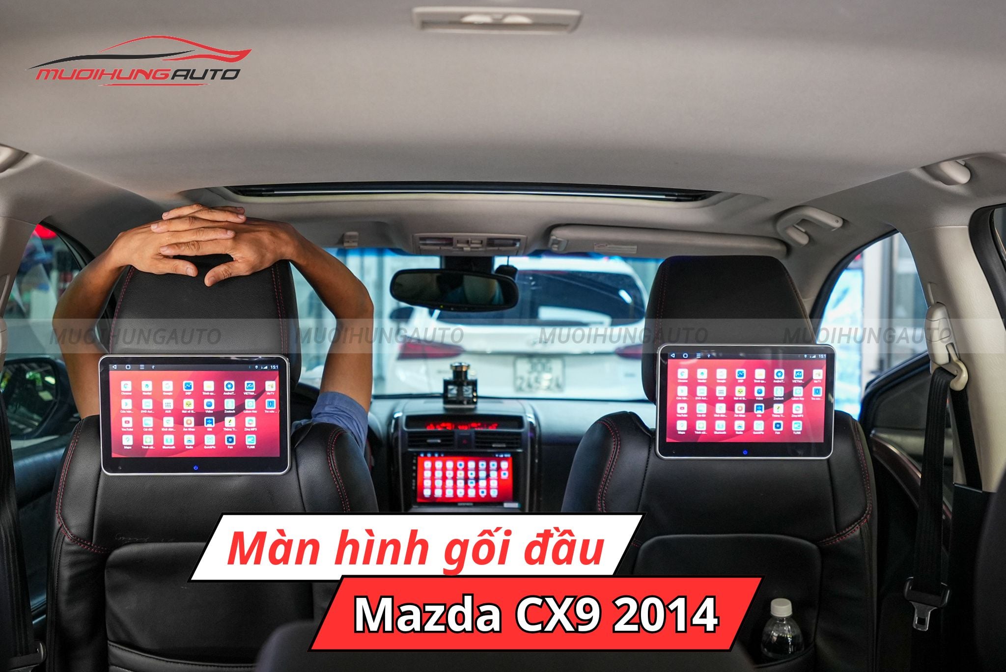 Màn hình gối đầu xe Mazda CX9 2014