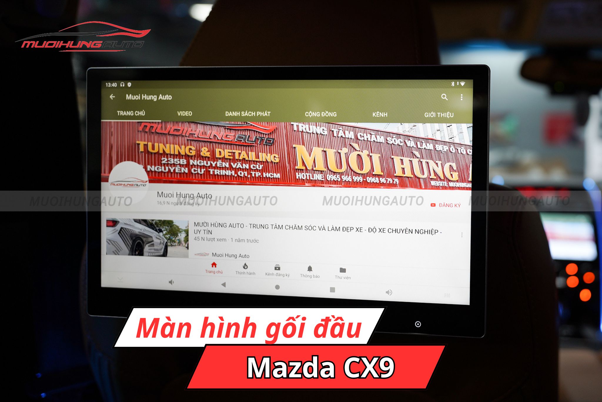 Màn hình gối đầu xe Mazda CX9