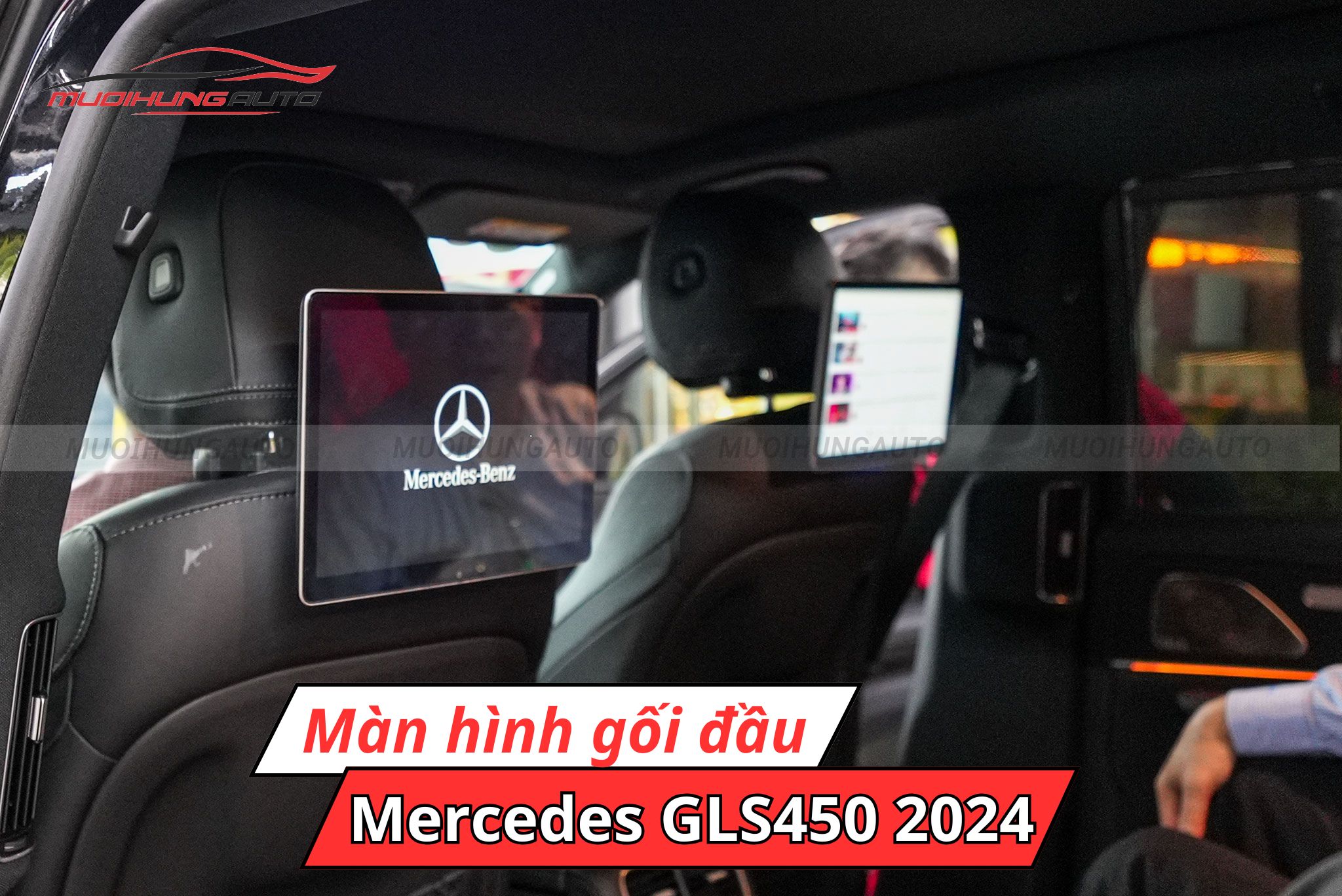 Màn hình gối đầu xe Mercedes GLS450 2024