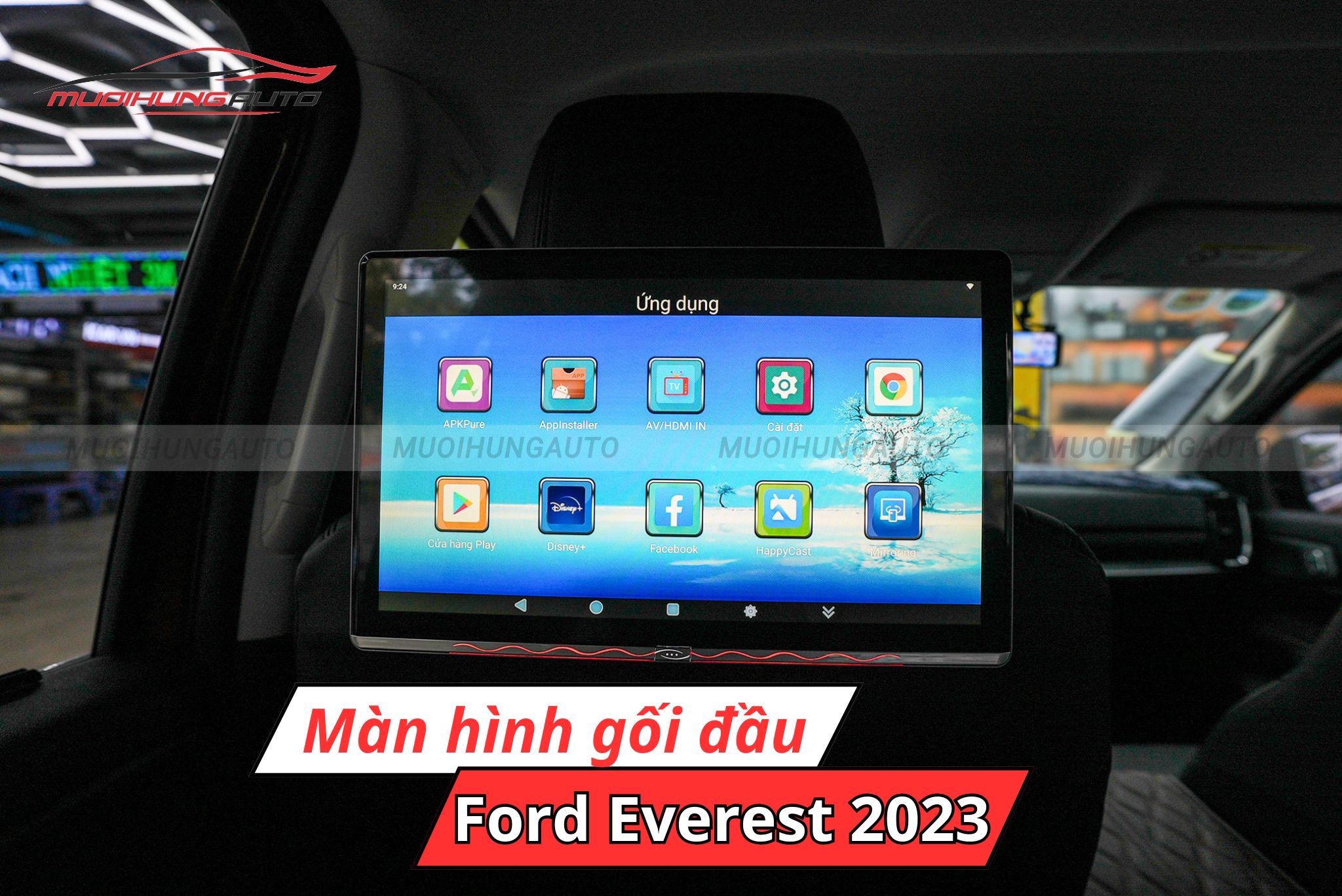 Màn hình gối ô tô Ford Everest 2023