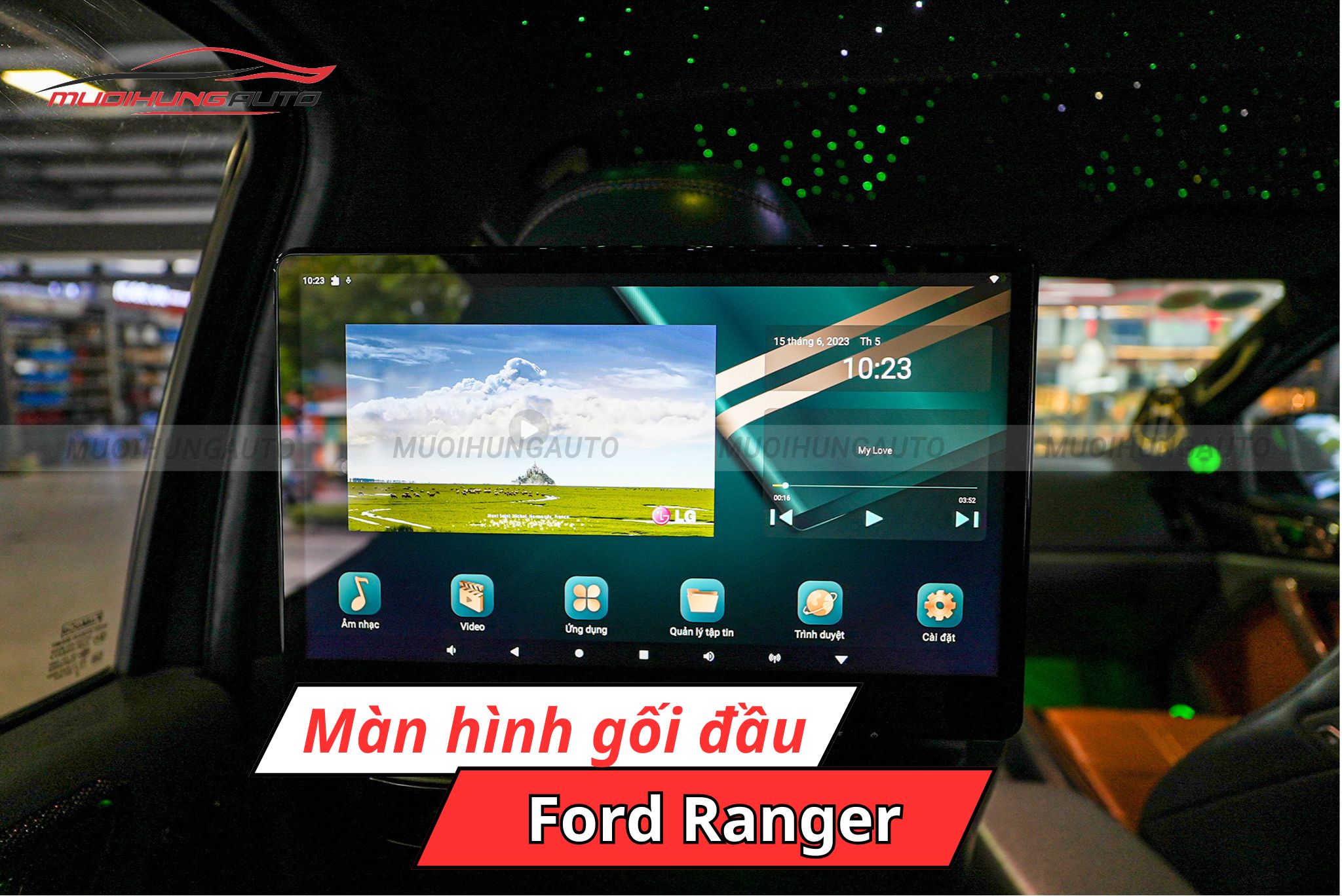 Màn hình gối ô tô Ford Ranger