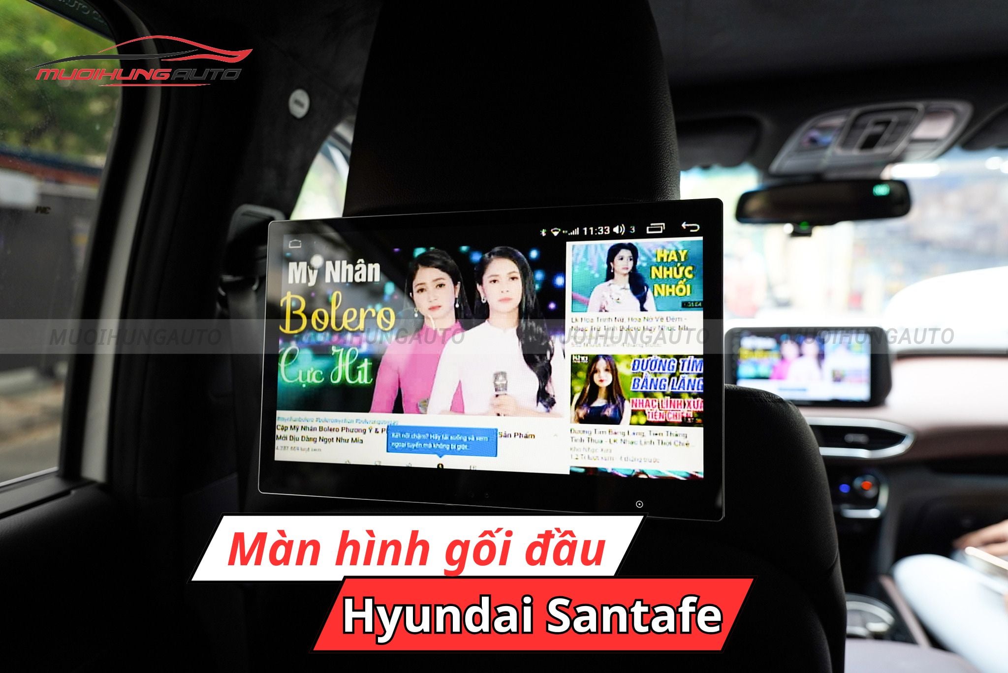 Màn hình gối ô tô Hyundai Santafe