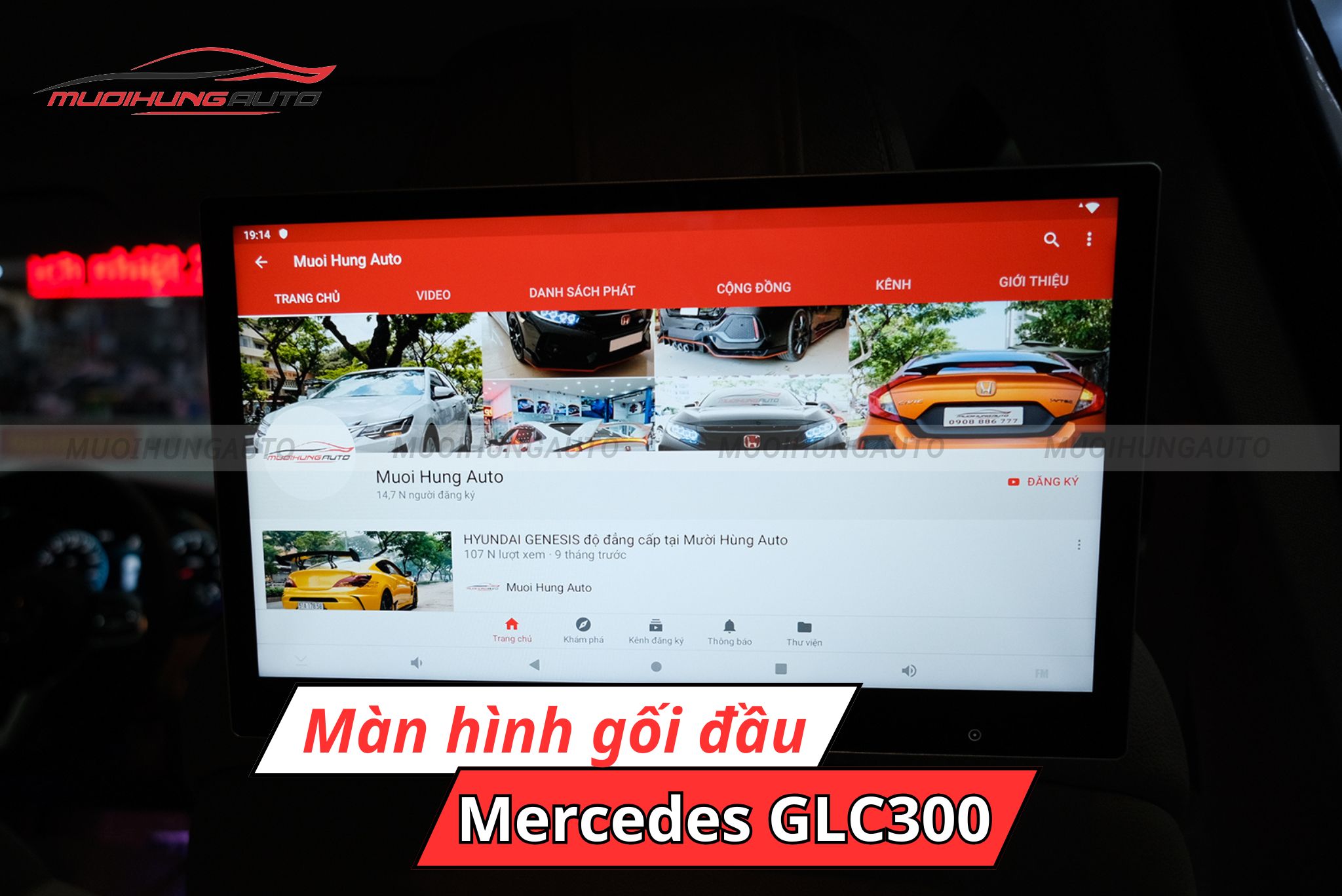 Màn hình gối tựa đầu ô tô Mercedes GLC300