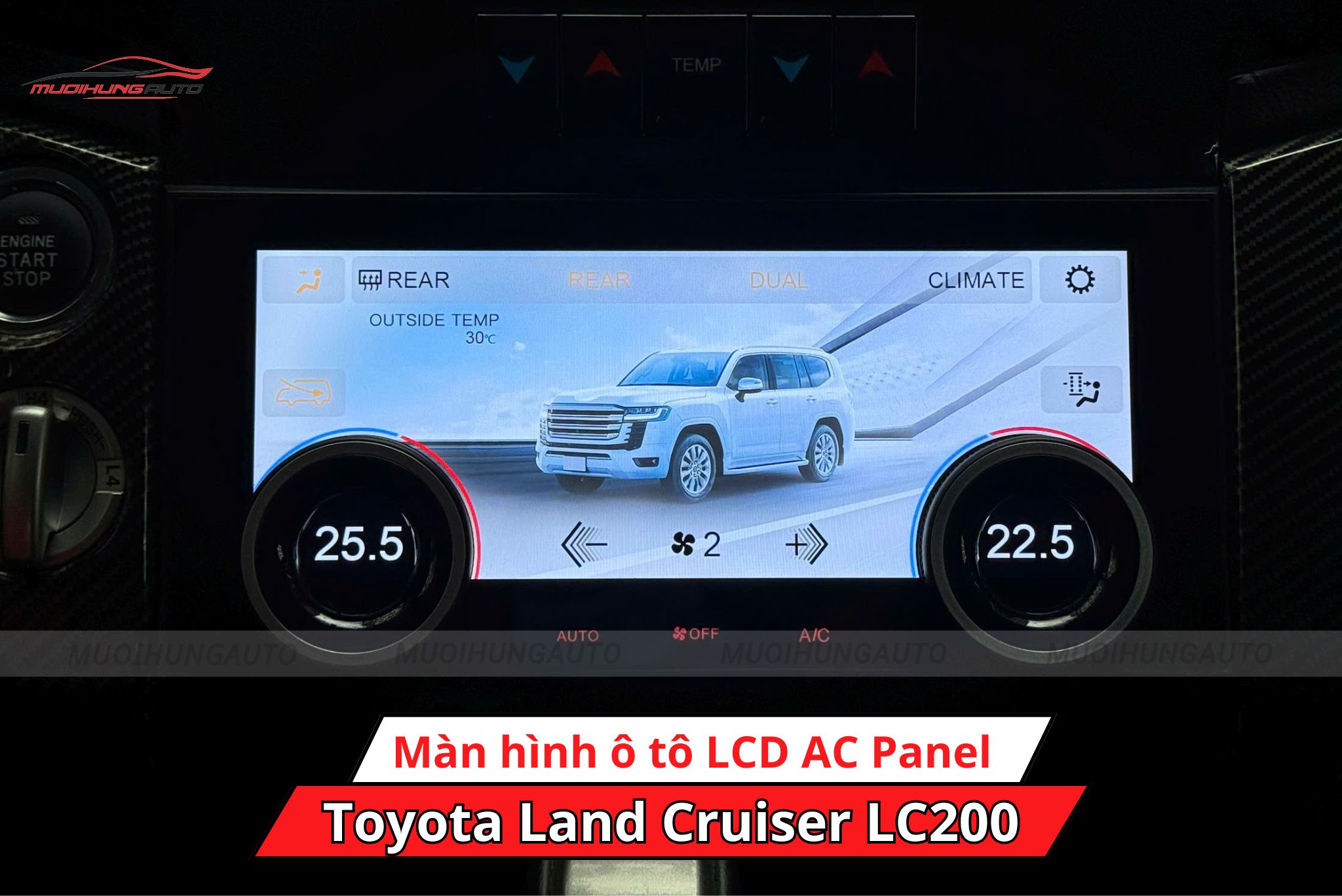 Màn hình LCD AC Panel cho Toyota Land Cruiser LC200