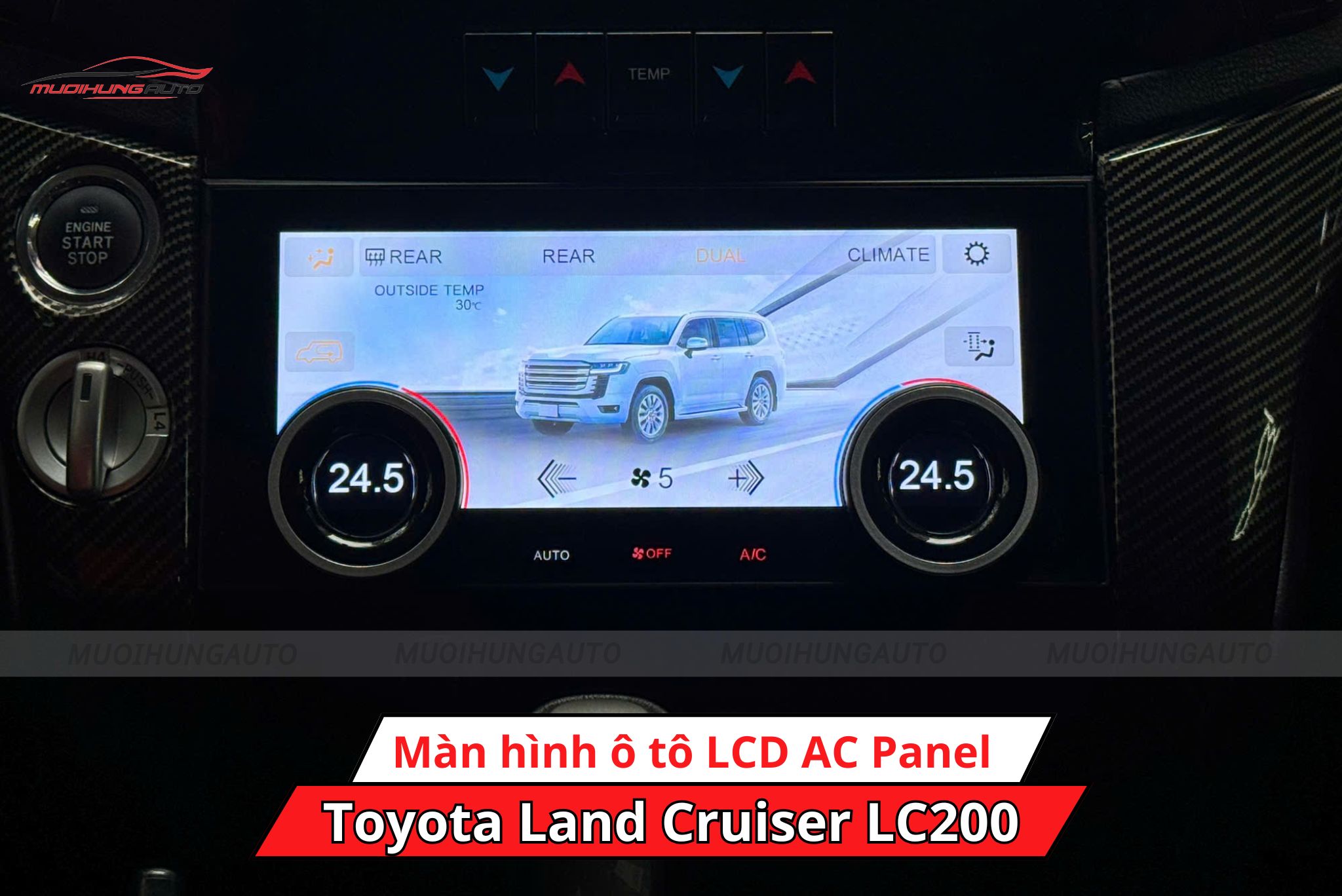 Màn hình LCD AC Panel xe Toyota Land Cruiser LC200