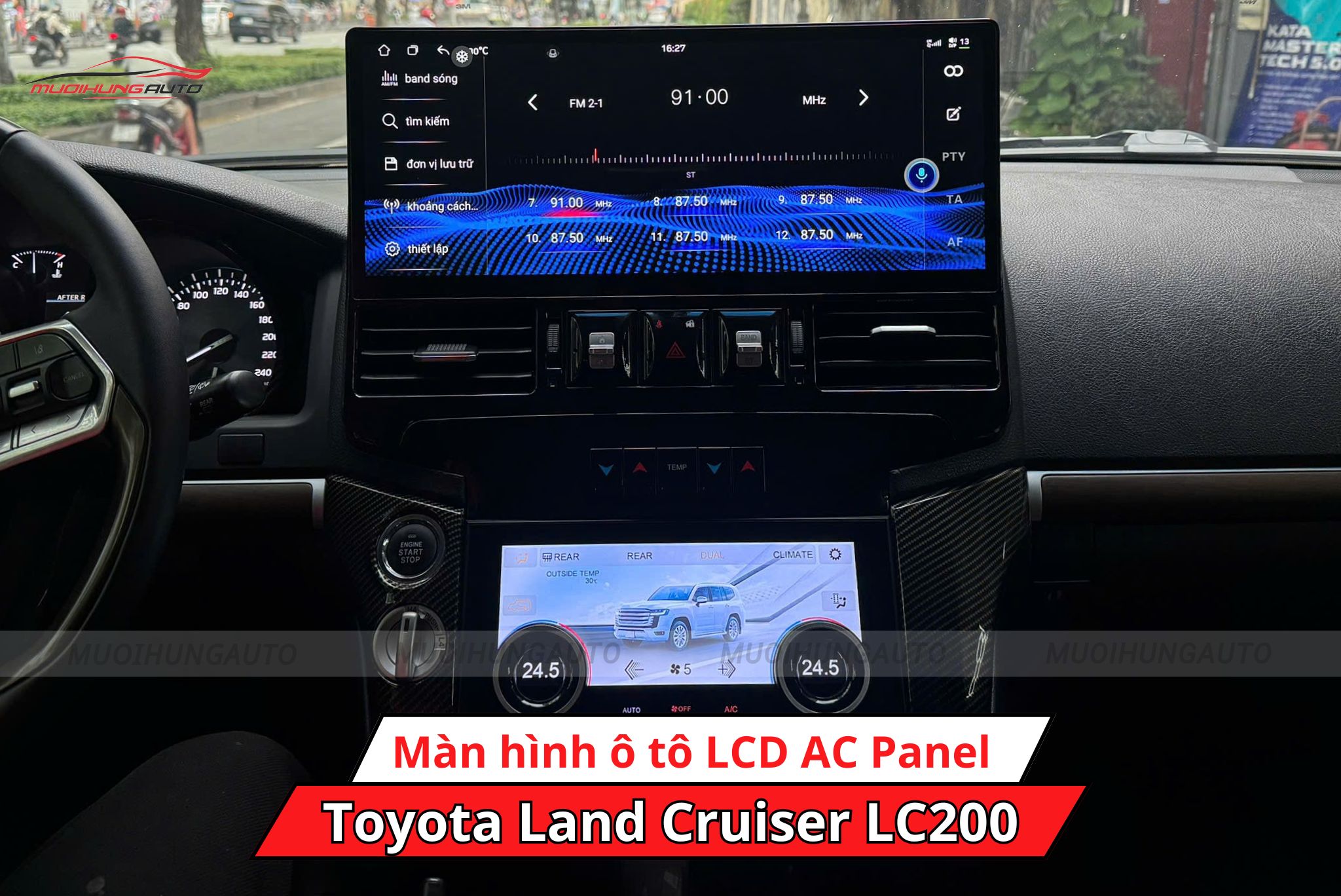 Màn hình ô tô LCD AC Panel cho xe Toyota Land Cruiser LC200