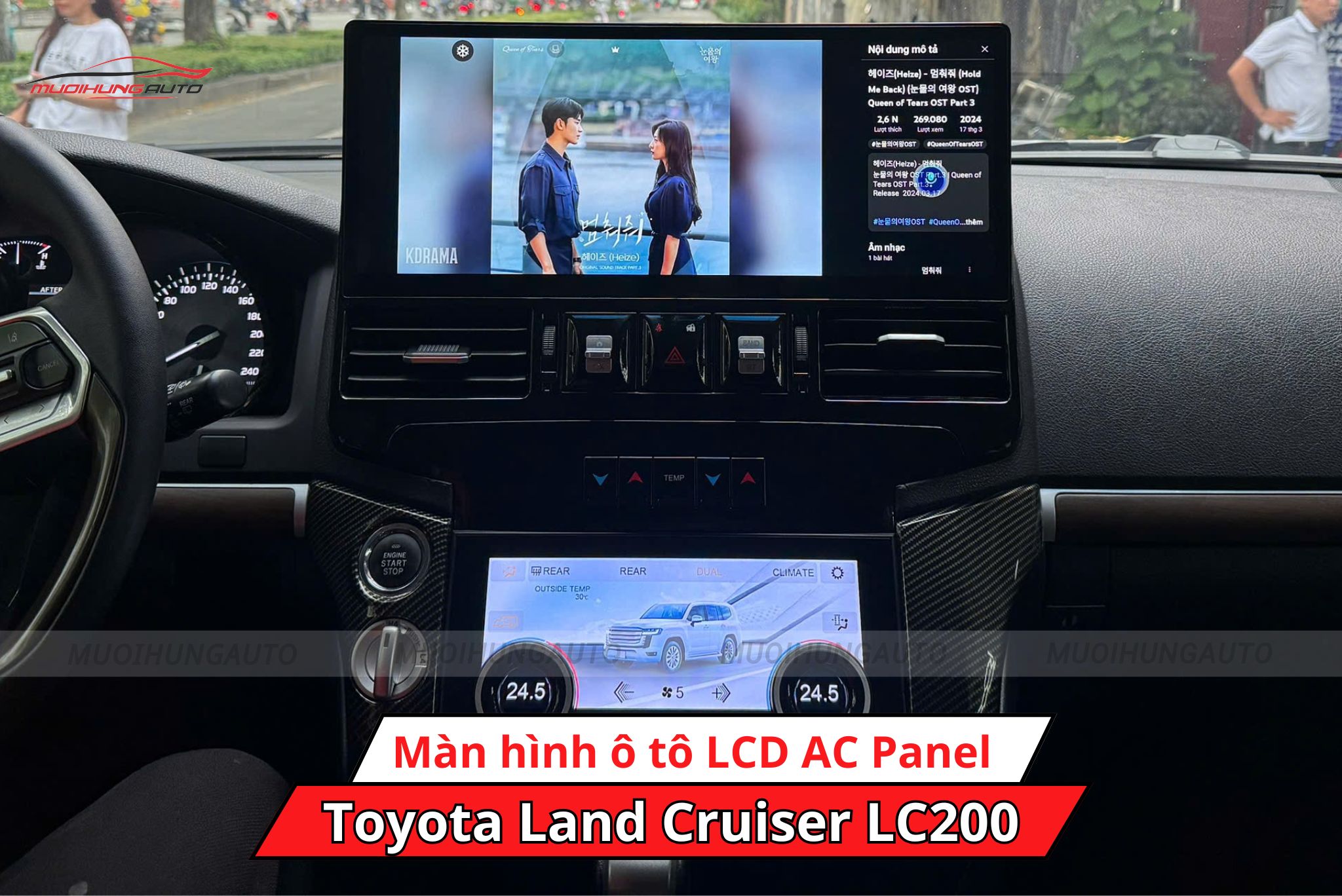 Màn hình ô tô LCD AC Panel Toyota Land Cruiser LC200