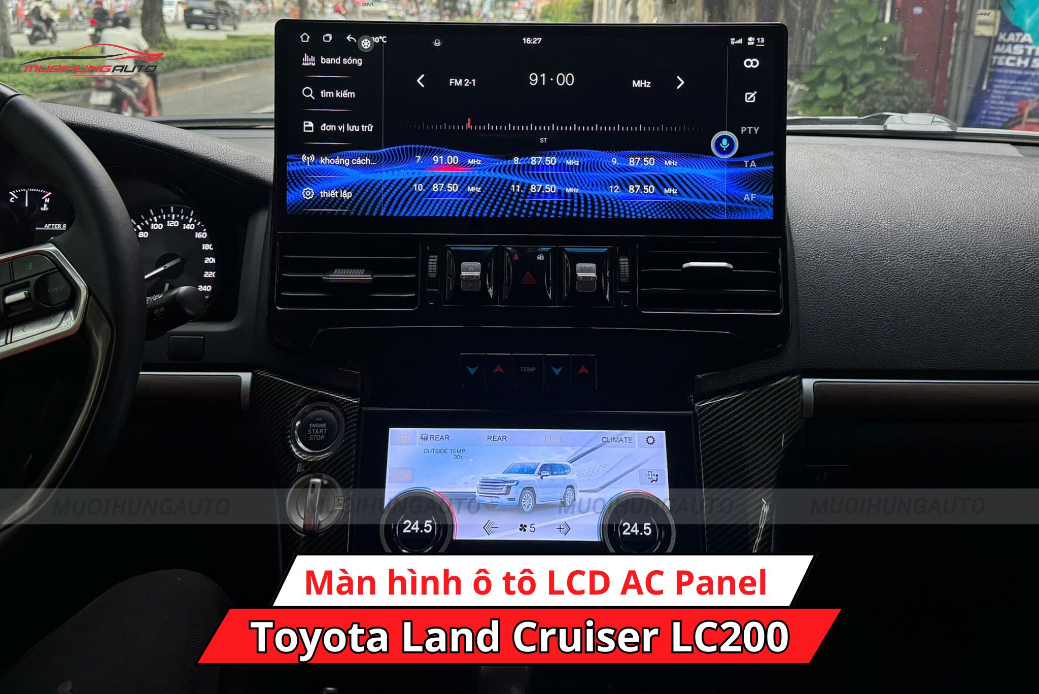 Màn hình ô tô LCD AC Panel xe Toyota Land Cruiser LC200