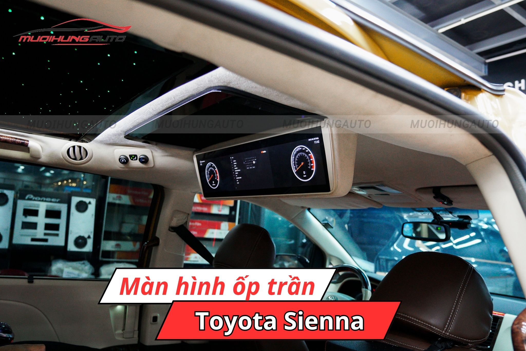 Màn hình ốp trần android ô tô Toyota Sienna