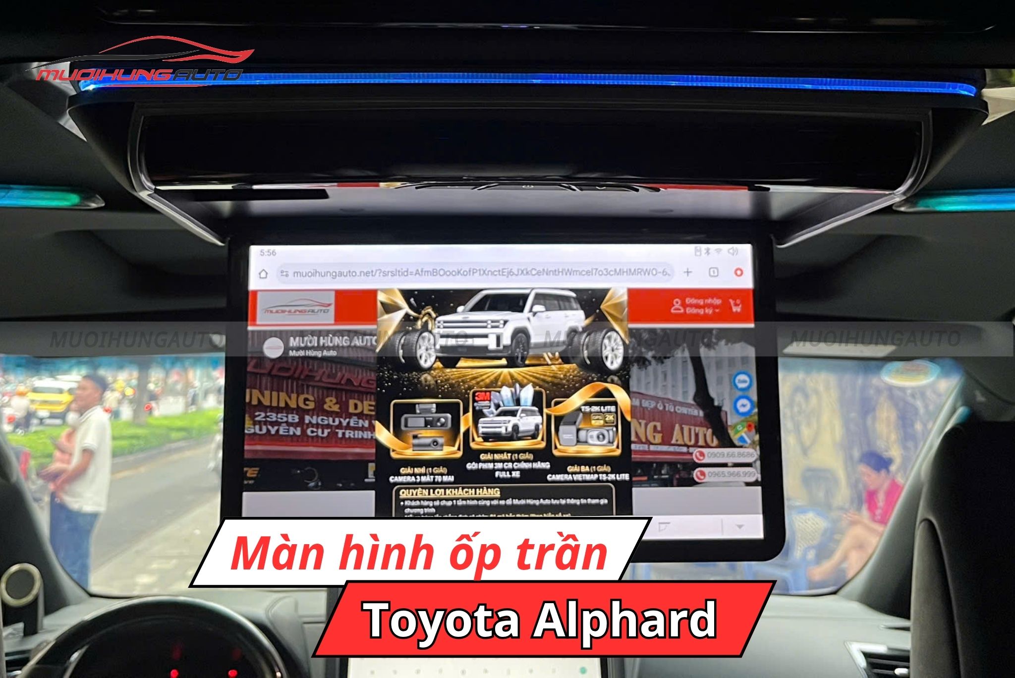 Màn hình ốp trần Android Toyota Alphard