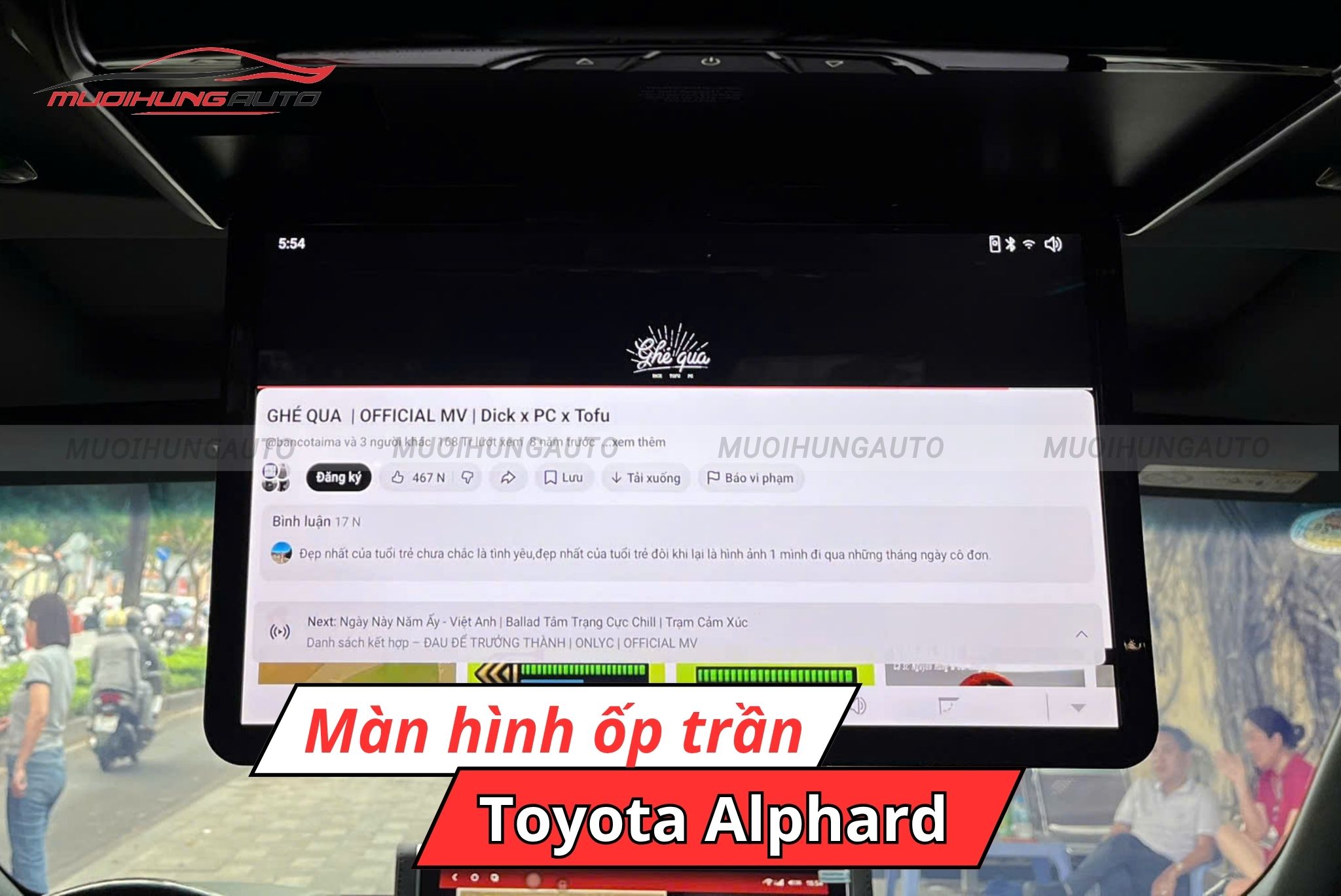 Màn hình ốp trần Android xe Toyota Alphard