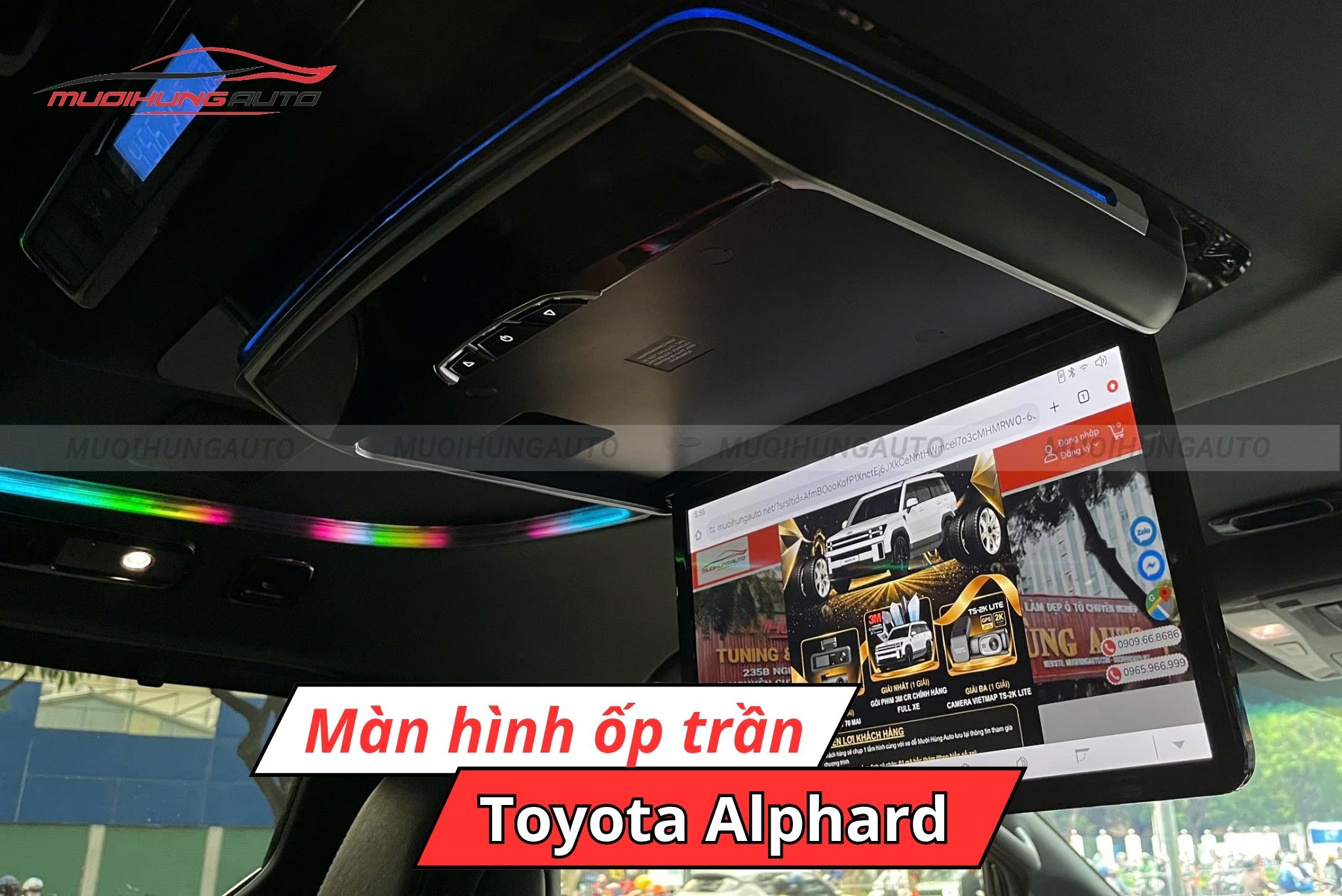 Màn hình ốp trần cho Toyota Alphard