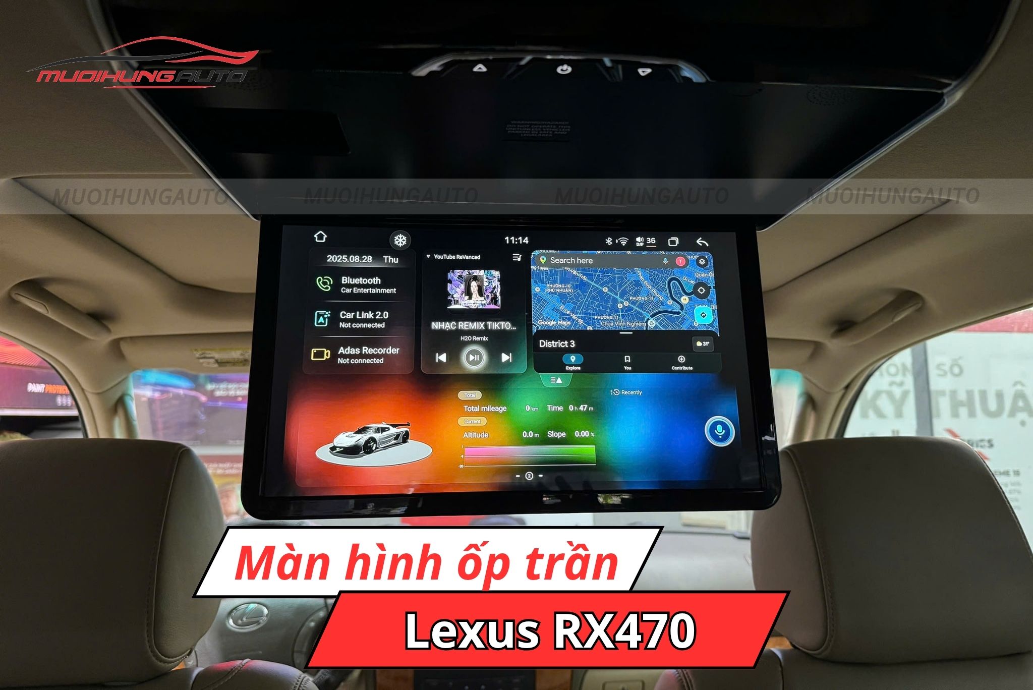 Màn hình ốp trần ô tô Lexus RX470