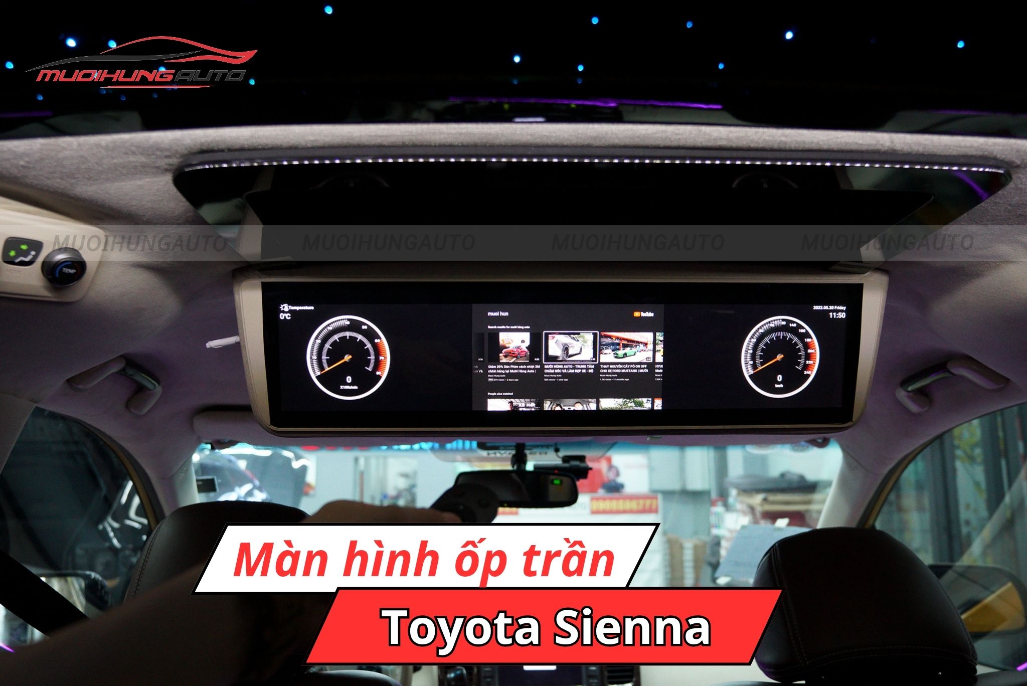 Màn hình ốp trần ô tô Toyota Sienna