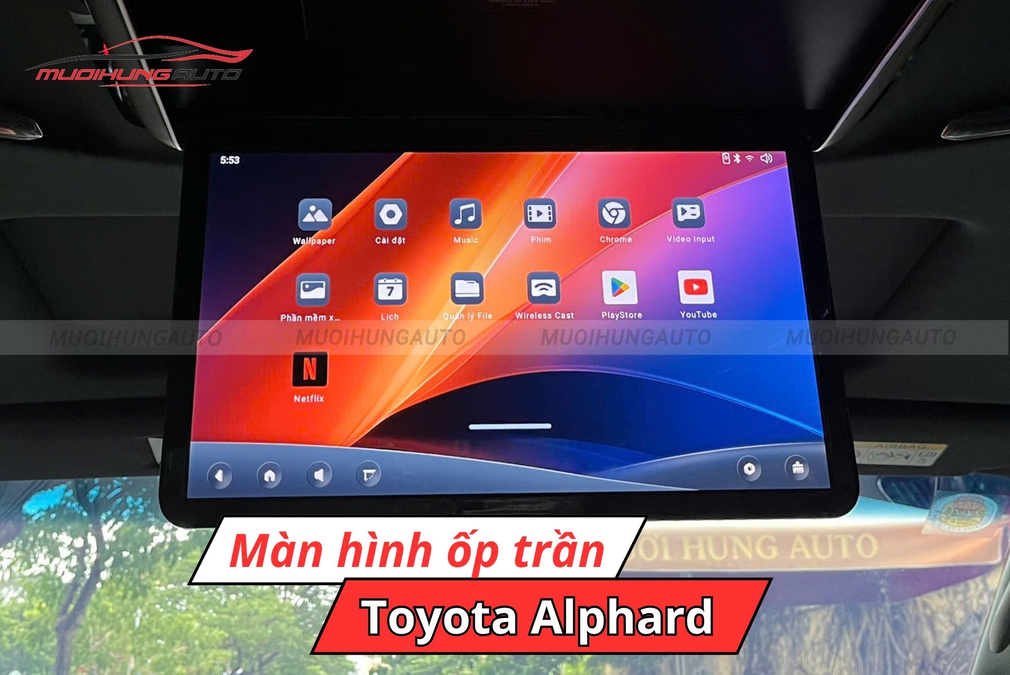 Màn hình ốp trần Toyota Alphard