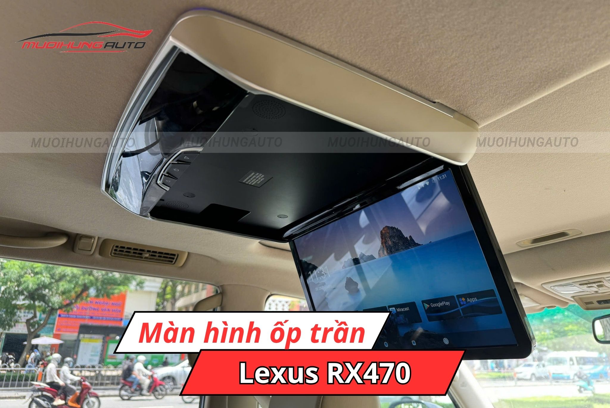 Màn hình ốp trần xe hơi Lexus RX470