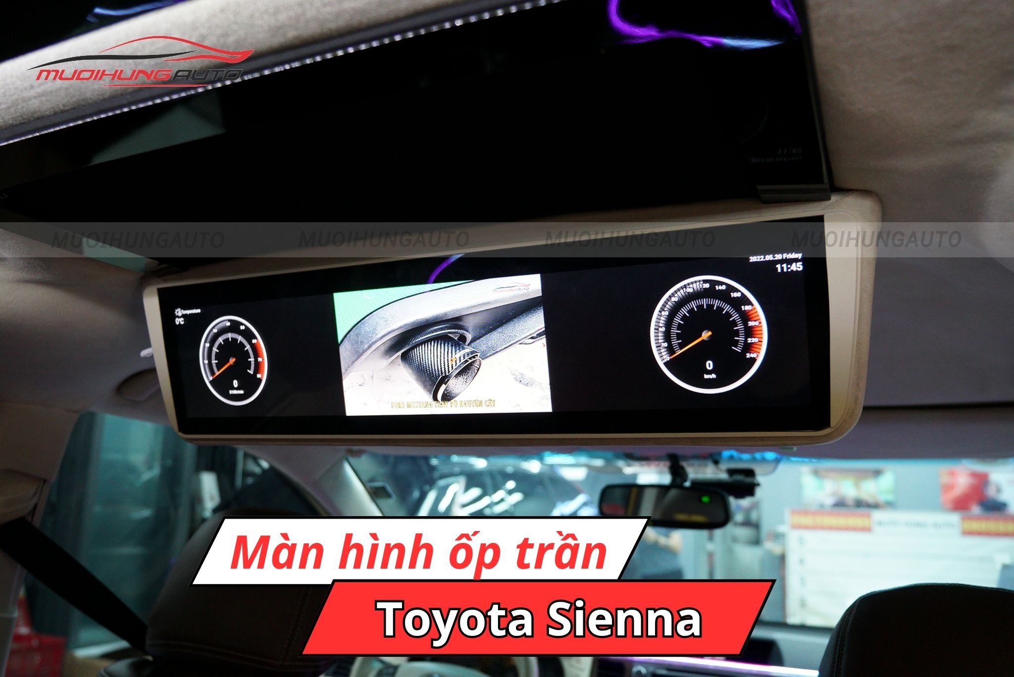 Màn hình ốp trần xe hơi Toyota Sienna