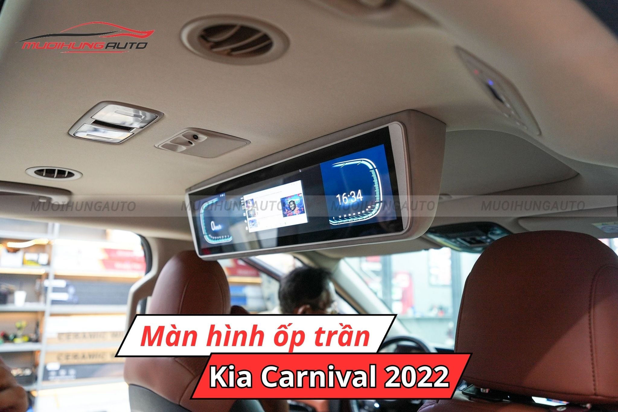 Màn hình ốp trần xe Kia Carnival 2022