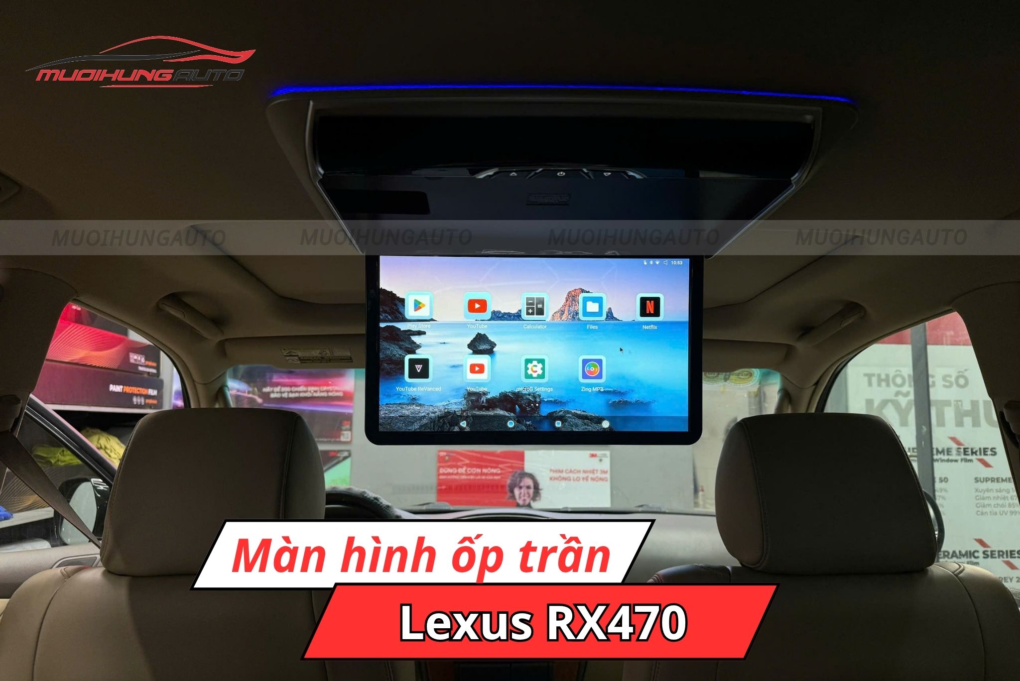 Màn hình ốp trần xe ô tô Lexus RX470
